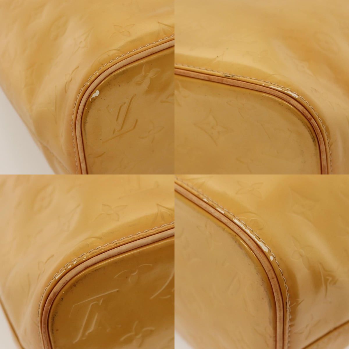 Louis Vuitton LOUIS VUITTON Monogram Vernis Houston Hand Bag Beige M91004 Size ONE SIZE - 10 Thumbnail