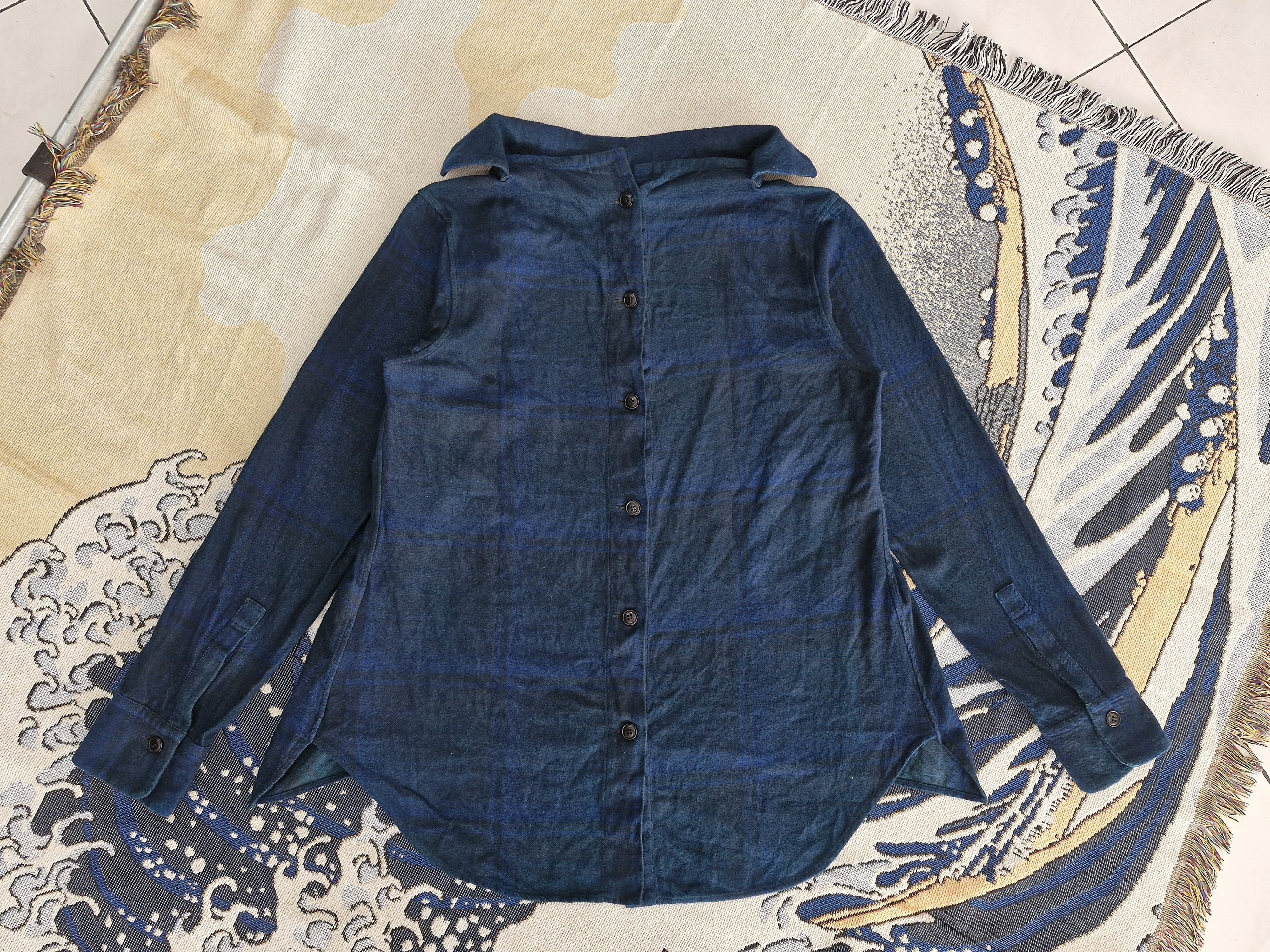 Y's Y's Indigo Yohji Yamamoto Plaid Blouse Size M / US 6-8 / IT 42-44 - 2 Thumbnail