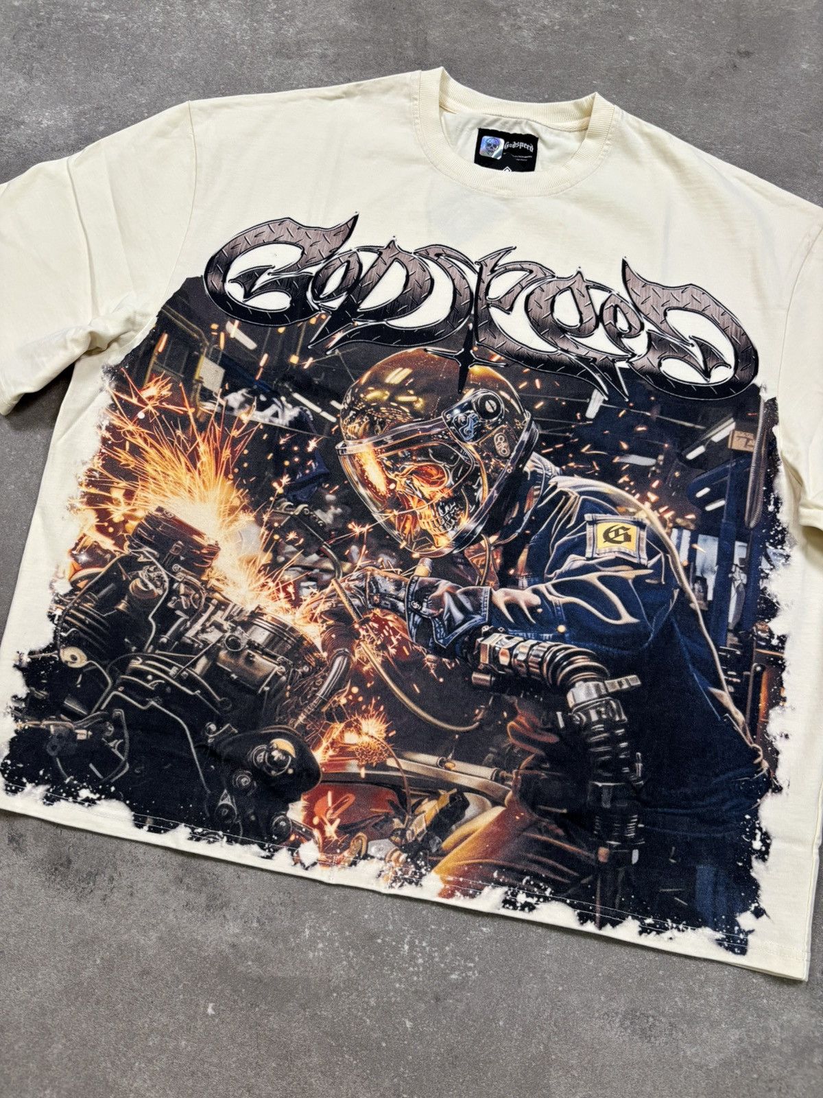 Godspeed Godspeed Under Construction Thermal Tee, Bone Size US S / EU 44-46 / 1 - 4 Thumbnail