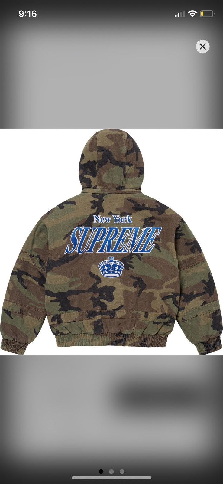 Mitchell & Ness × Supreme Supreme Mitchell & Ness Twill Stadium Jacket Camo Size US M / EU 48-50 / 2 - 2 Thumbnail