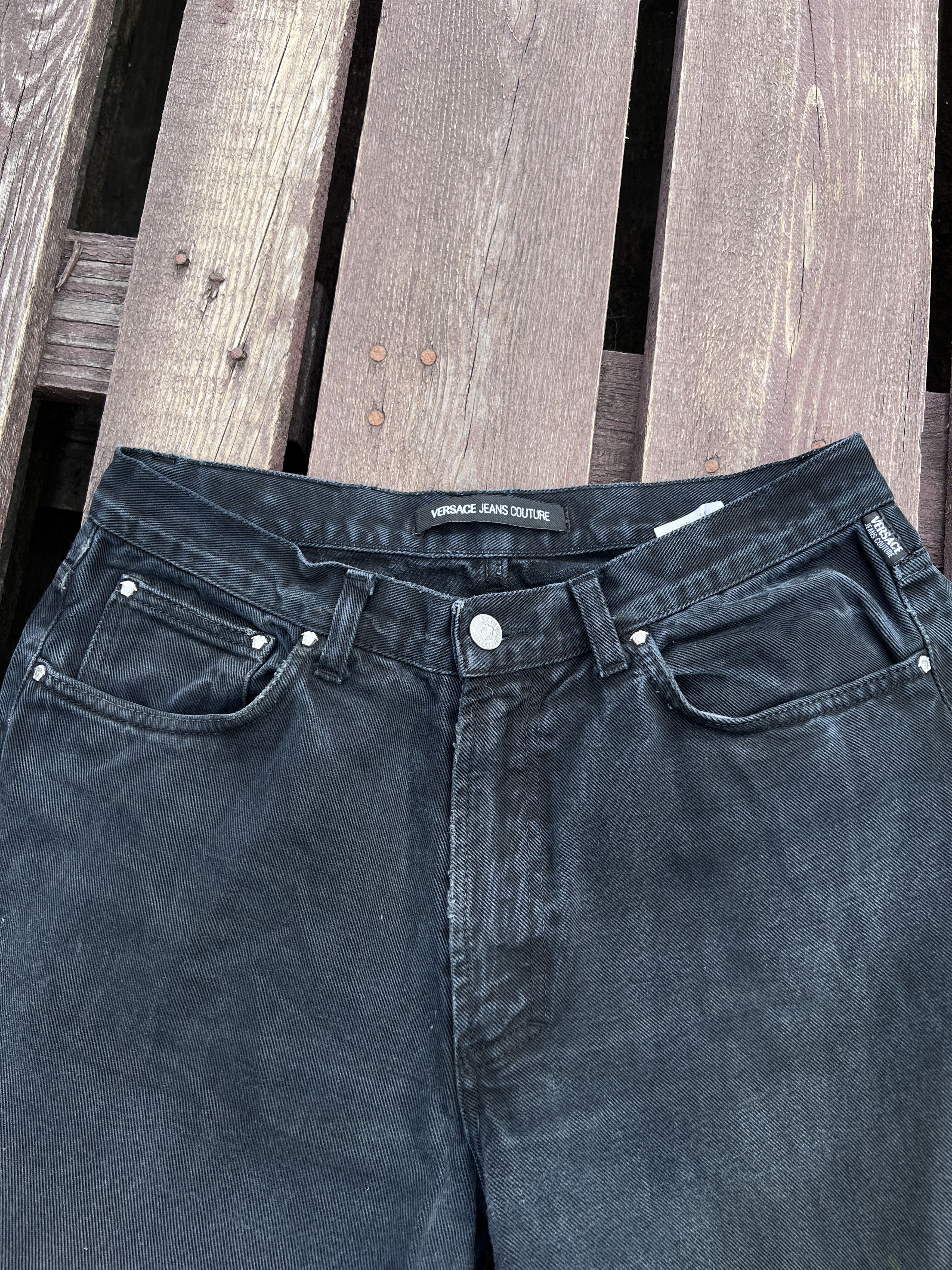 Versace Versace Vintage 90s Washed Black Denim Jeans Size US 34 / EU 50 - 14 Thumbnail
