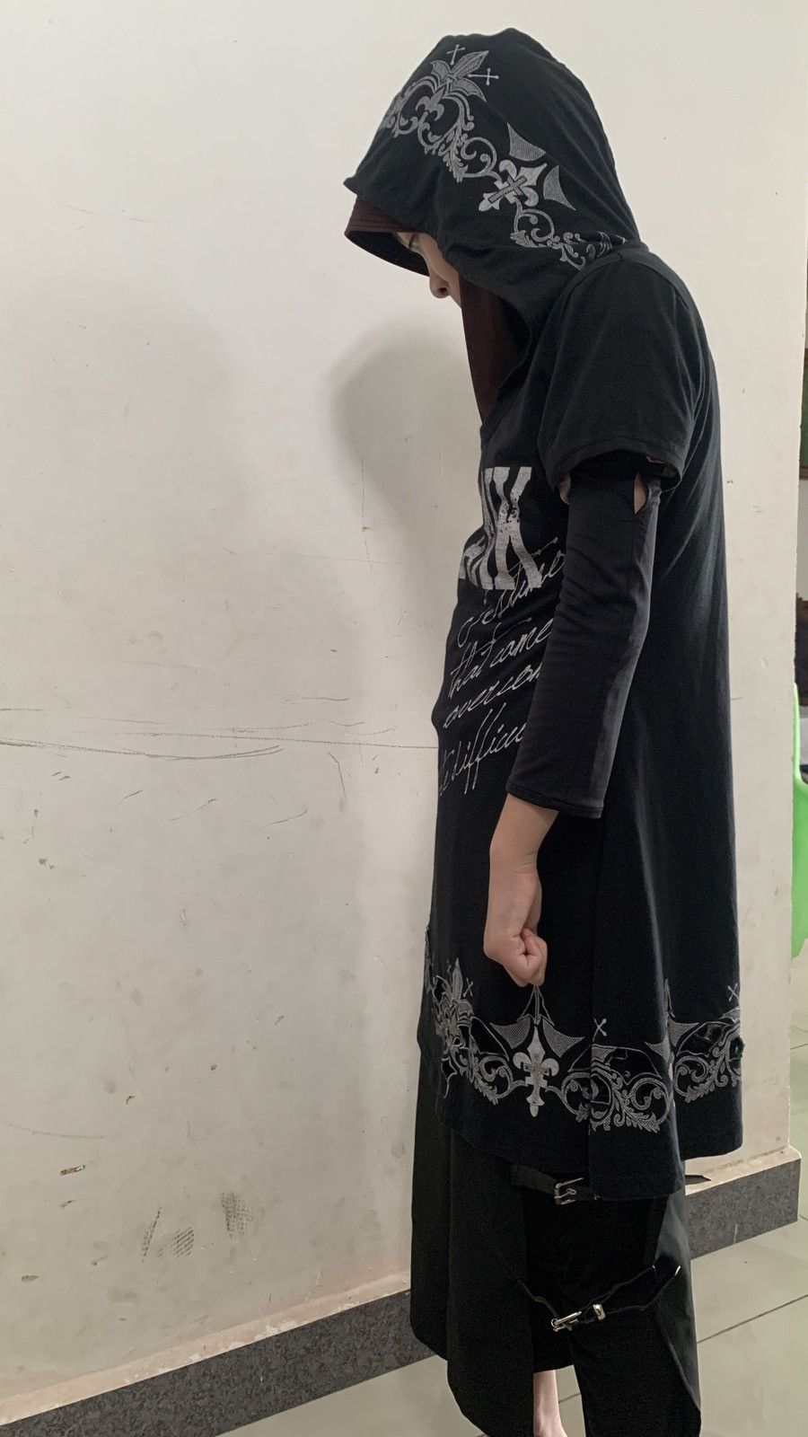 Other Y2K Emo Gothic Cross Pattern Ghost Of Harlem Midi Dress Size S / US 4 / IT 40 - 10 Thumbnail