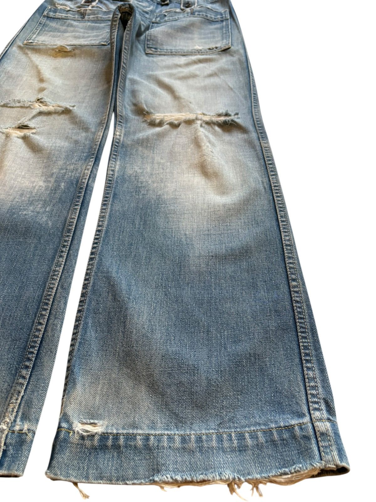 Diesel Vintage Diesel Faded Wash Distressed Bootcut Jeans Size US 26 / EU 42 - 7 Thumbnail