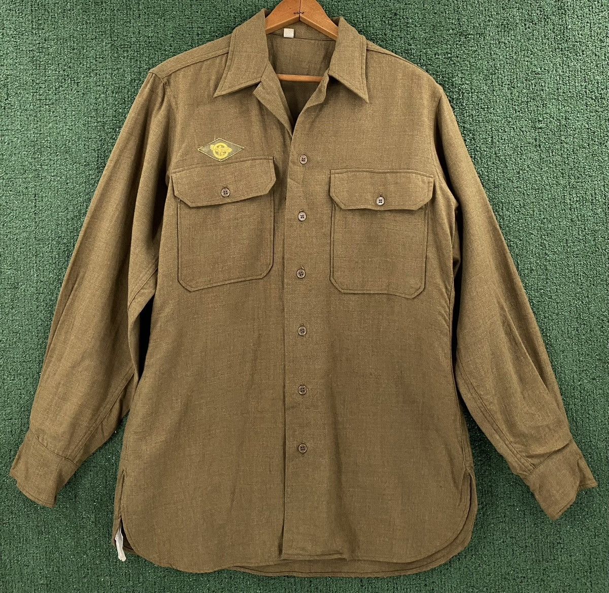Vintage Vintage 40’s Wool Inner Flap Field Shirt Mens Medium Long Size US M / EU 48-50 / 2 - 1 Thumbnail