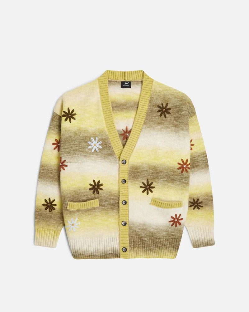 Patta o1mle1025 Patta Peace & Love Knitted Cardigan in Yellow Size US L / EU 52-54 / 3 - 1 Preview