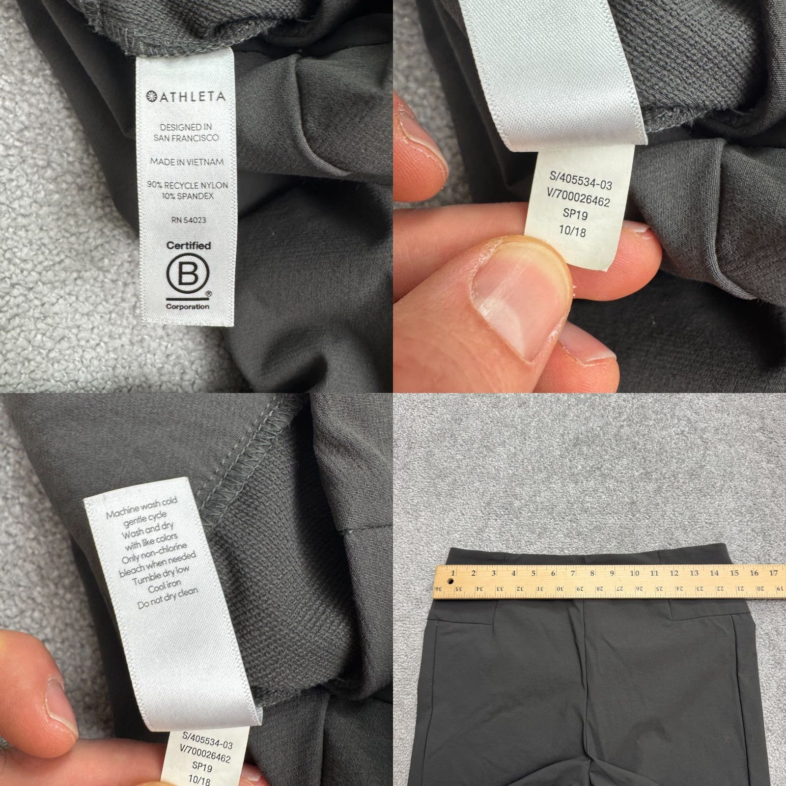 Athleta Athleta Wander Slim Straight Crop Pants Womens 10 Gray Nylon Spandex Stretch Cropped Regular Size 10 Women Fashion Pants Mens Girls not applicable Size 30" / US 8 / IT 44 - 8 Thumbnail