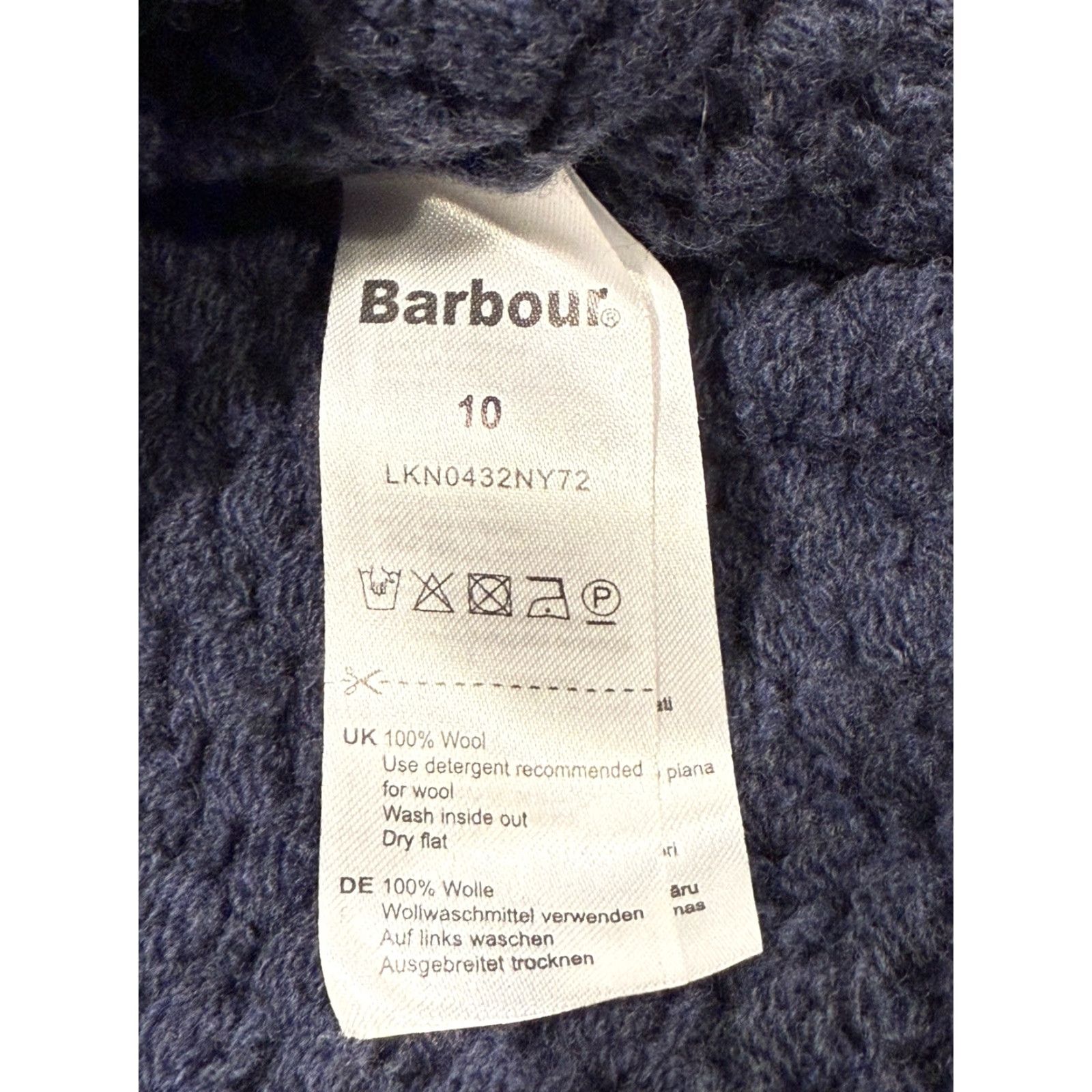 Barbour Barbour Knit Dress 100% Wool Size 10 Blue Midi Women Turkey Sweater Dress Casual Regular Size L / US 10 / IT 46 - 6 Thumbnail