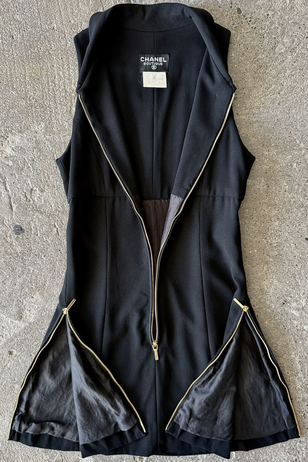 Chanel Chanel - Karl Lagerfeld - SS1995 - Sleeveless ZipFront Dress Size XXS / US 00 / IT 34 - 16 Thumbnail
