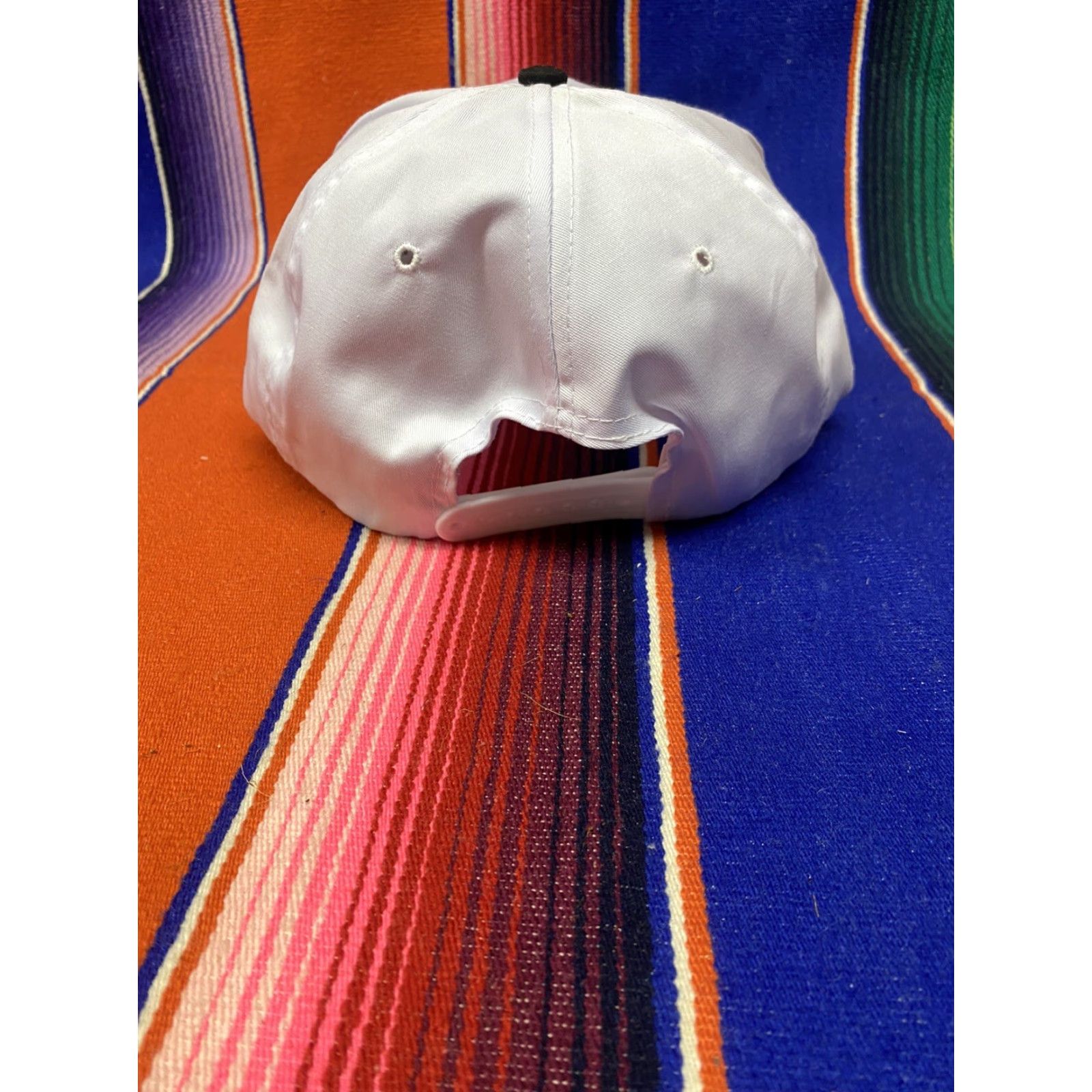 Vintage VINTAGE Nissun Pace America Racing Snap Back White & Black NASCAR Checkered Flag Hat Mens One Size Black White NASCAR Snapback Size ONE SIZE - 3 Thumbnail