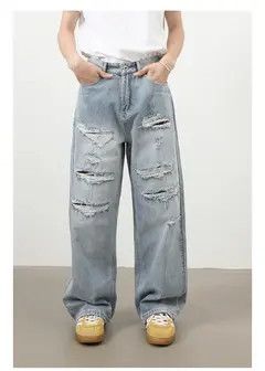 Jean American retro dirty washed jeans Size US 32 / EU 48 - 5 Thumbnail