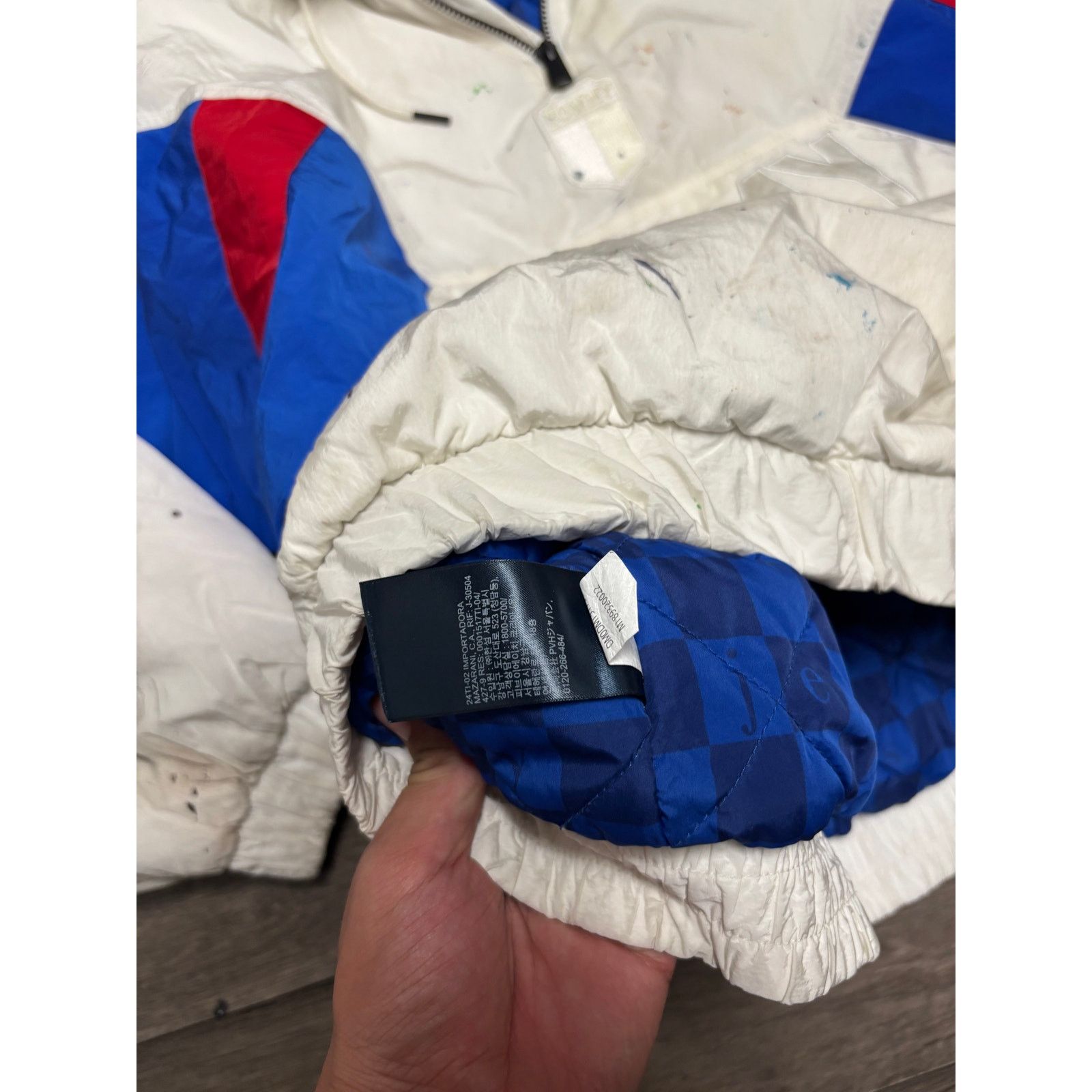 Tommy Jeans × Vintage Tommy Jeans Pullover Retro Jacket Sz L White Blue Size US L / EU 52-54 / 3 - 6 Thumbnail
