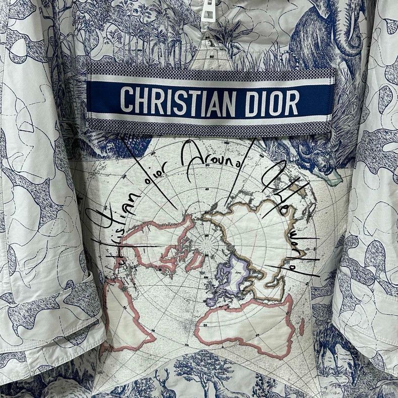Dior Dior Map letter pattern logo half-zip sweatshirt 2503-Nexta Size US XS / EU 42 / 0 - 3 Thumbnail