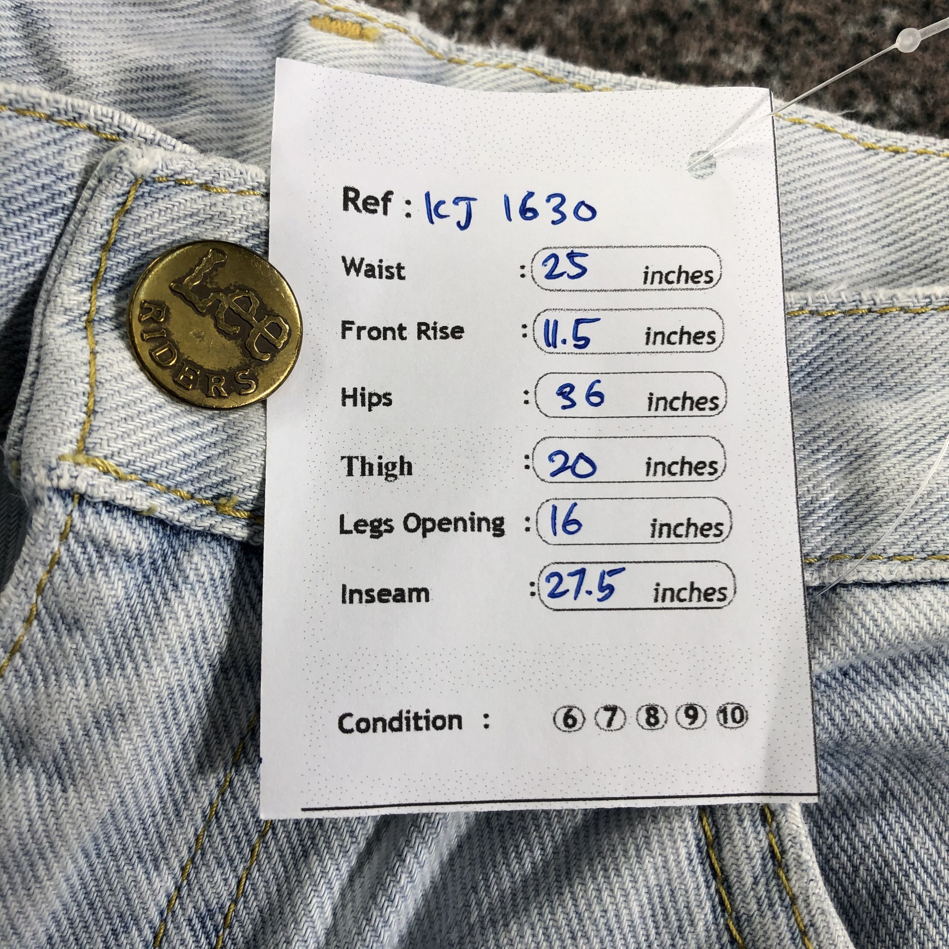 Lee Vintage Lee Jeans Medium Wash Denim KJ1630 Size 25" / US 0 / IT 36 - 14 Thumbnail