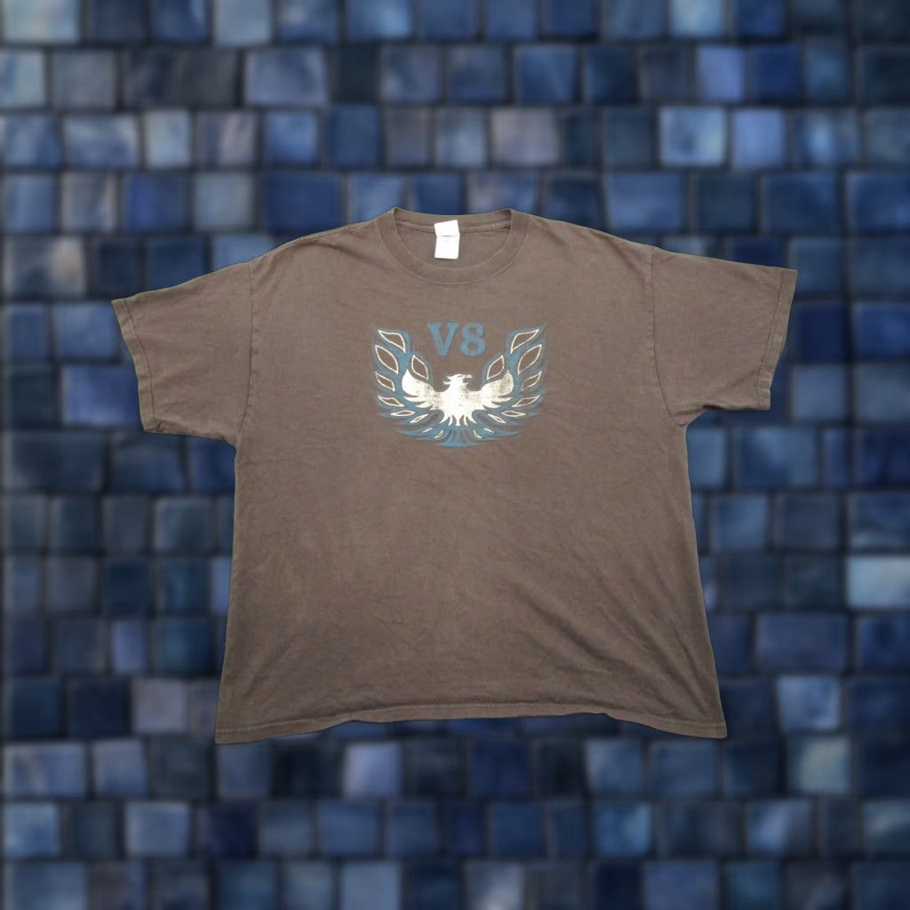 Delta VINTAGE Pontiac Firebird T-Shirt Delta Mens XL Brown Cotton Short Sleeve Crew Neck Streetwear Logo 90s Cars Visible Size US XL / EU 56 / 4 - 1 Thumbnail