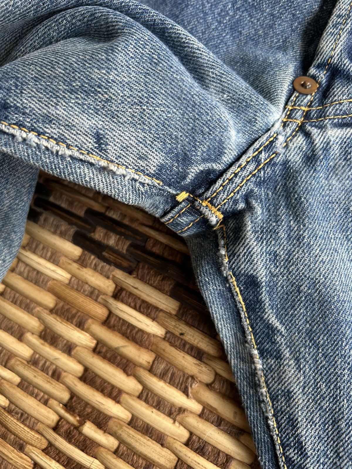 Japanese Brand × Kapital × Vintage Japanese Salvedge Vintage Distressed Denim Jeans Size US 29 - 5 Thumbnail