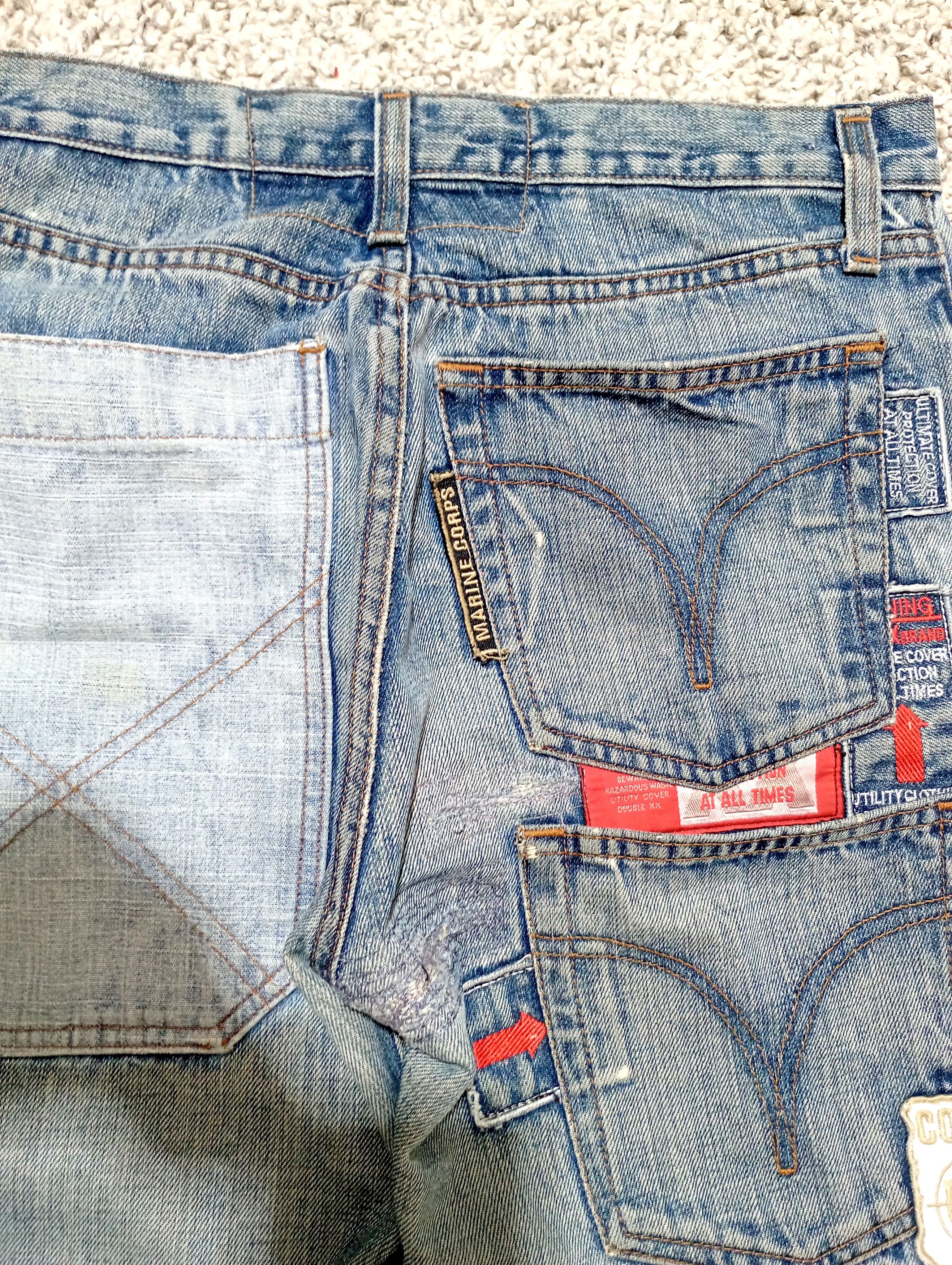 Vintage Cover USA Marins Multi Pockets Patched Denim Pants Size US 31 - 6 Thumbnail