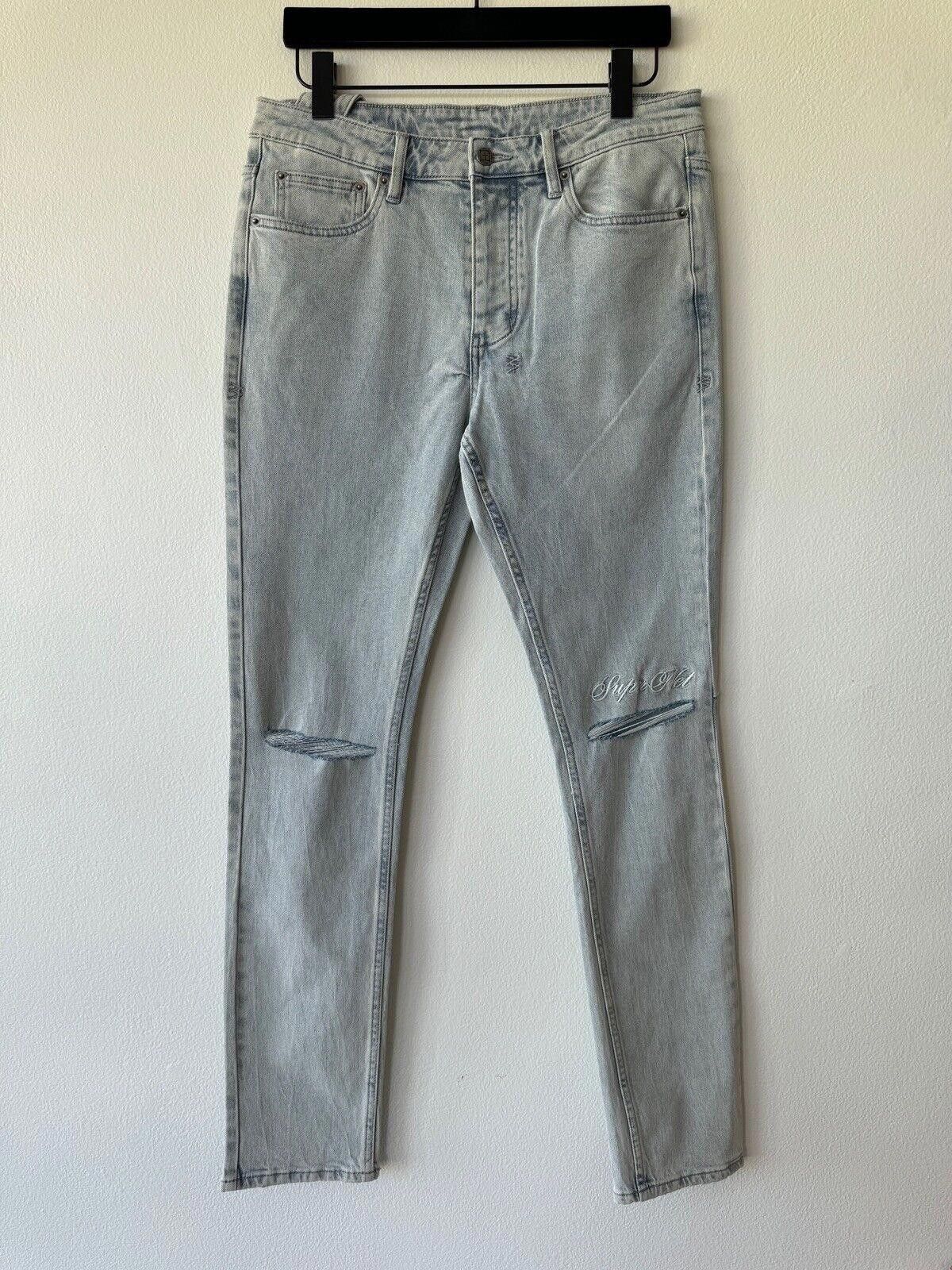 Ksubi new Ksubi mens denim jean chitch 32 light blue super cold Size US 32 / EU 48 - 1 Thumbnail