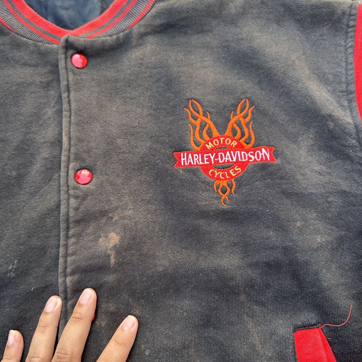 Harley Davidson Vintage Harley-Davidson Varsity Jacket 🔥 Size US XL / EU 56 / 4 - 6 Thumbnail