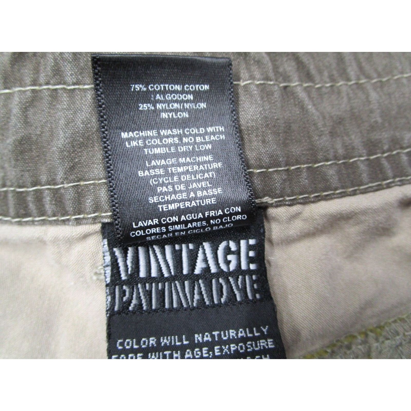 Vintage Kuhl Mens Green Canvas Shorts 34 Cargo 9" Workwear Utility Camp Hike Patina Dye Size US 34 / EU 50 - 3 Thumbnail