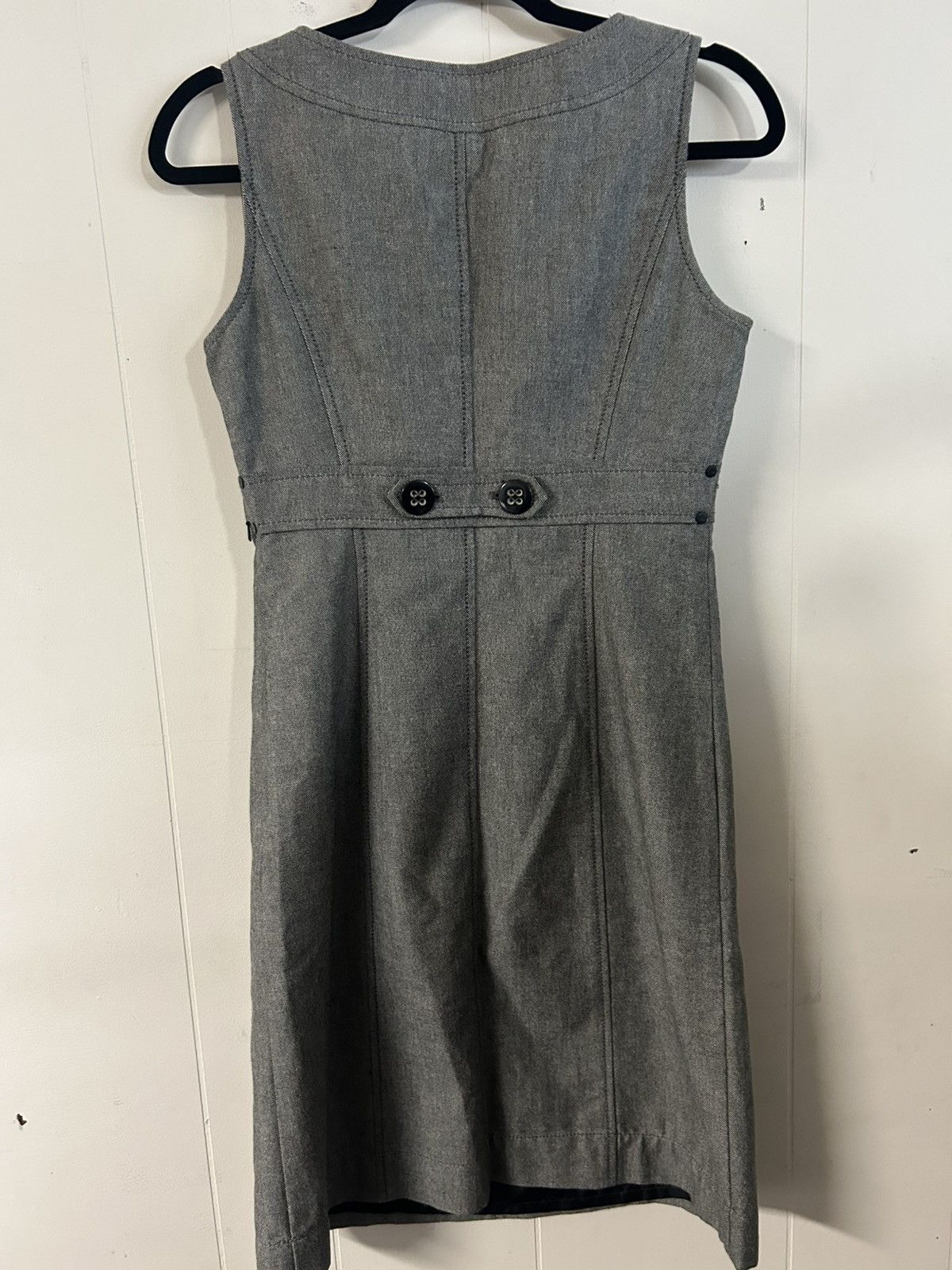 Esprit ESPRIT 90s Wool Pencil Shift Dress Sz 4 Career Grey Pockets Size S / US 4 / IT 40 - 7 Thumbnail