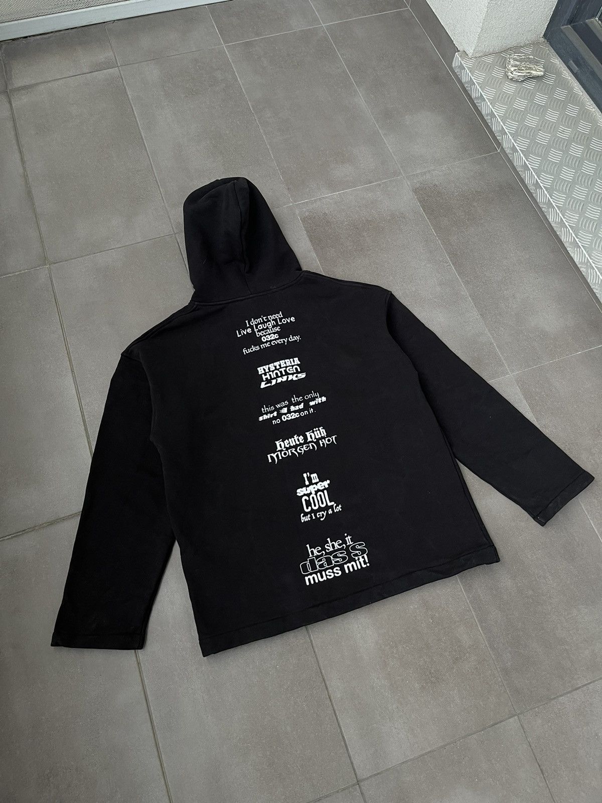 032c SS23 032C "Content" Maxi Black Hoodie Size US M / EU 48-50 / 2 - 13 Thumbnail