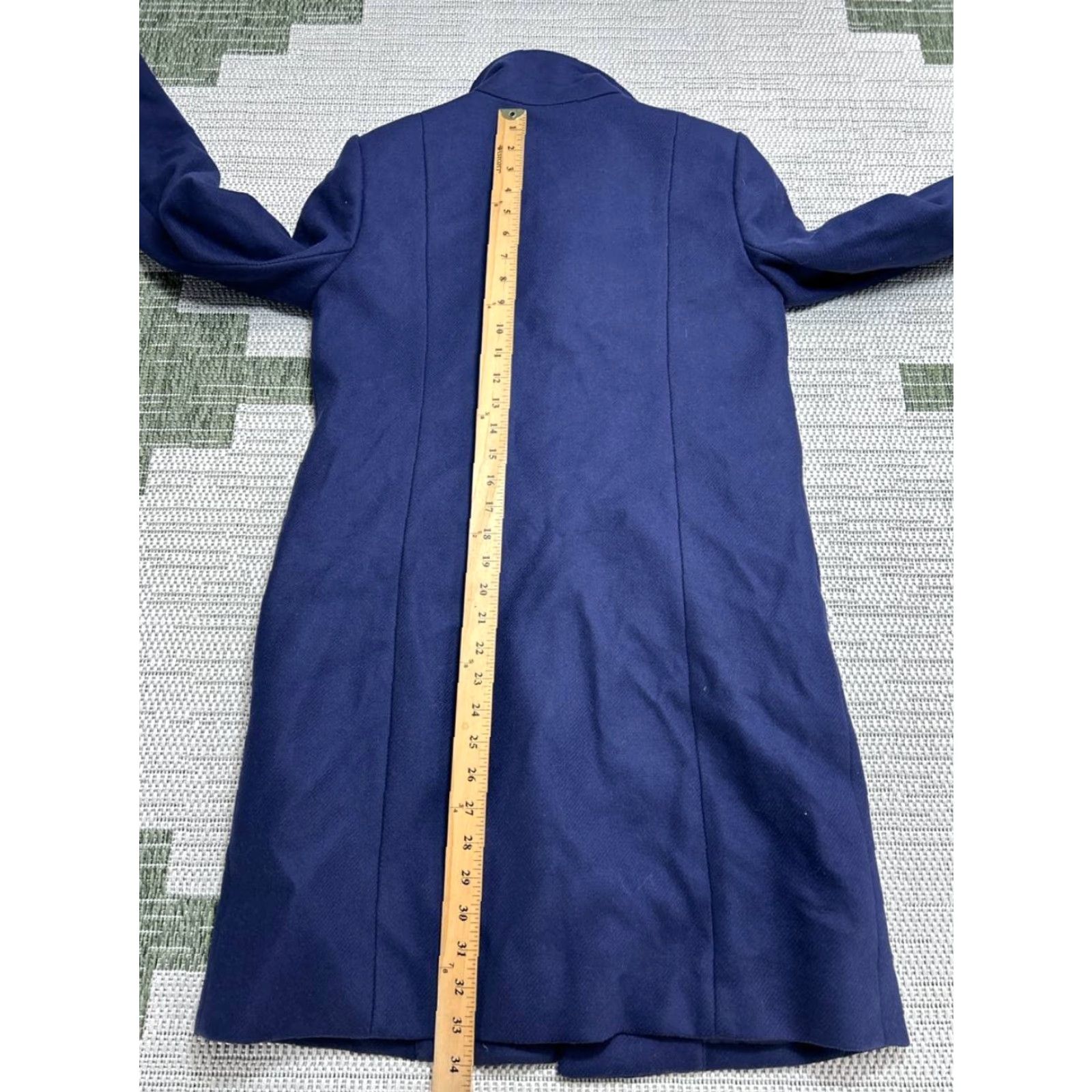 Theory Theory Belvin Overcoat Mens Small Blue Wool Blend Side Welt Pockets Funnel Neck Size US S / EU 44-46 / 1 - 5 Thumbnail