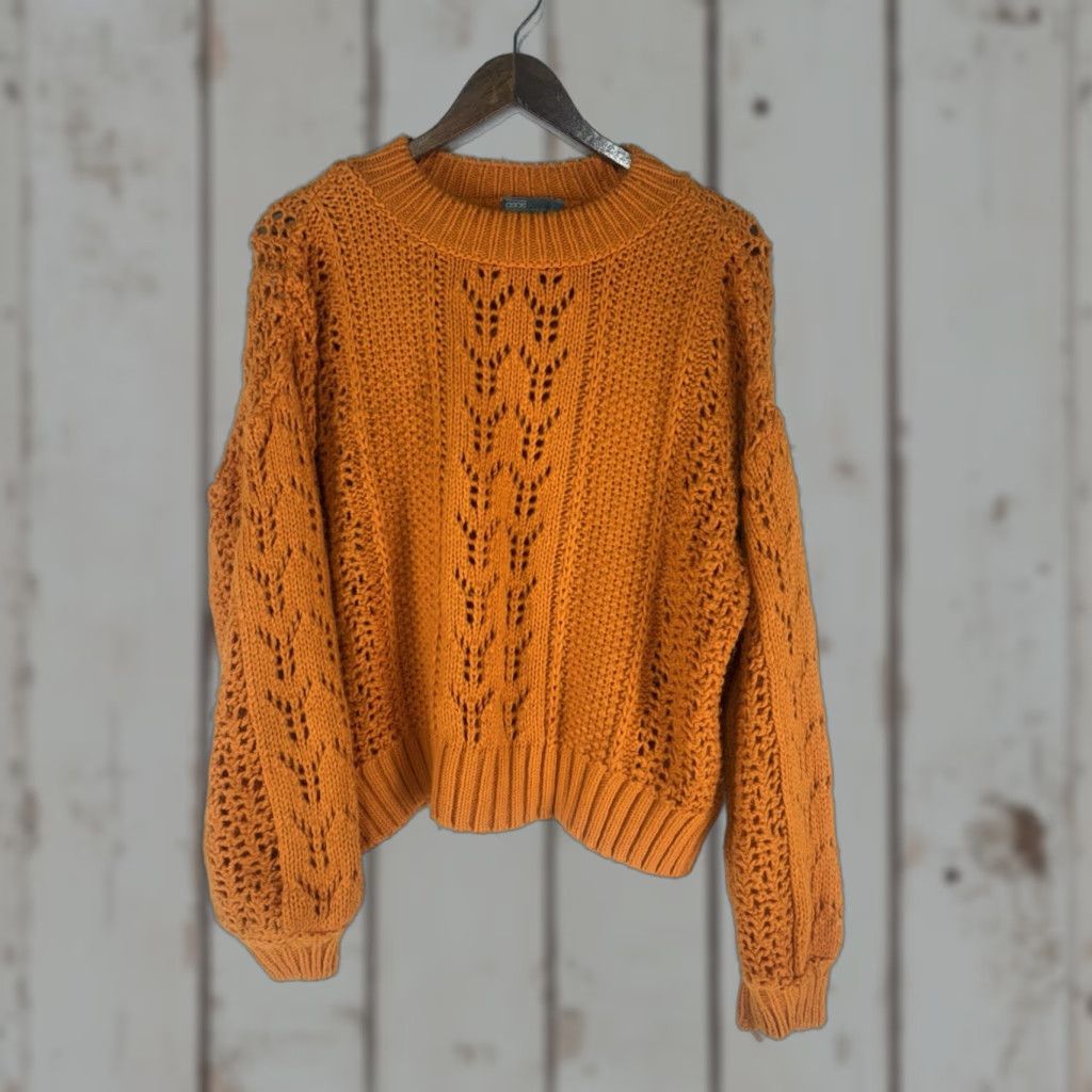 Asos ASOS Gold Chunky Knit Cropped Sweater Womens Size 8 Romania Size M / US 6-8 / IT 42-44 - 1 Thumbnail