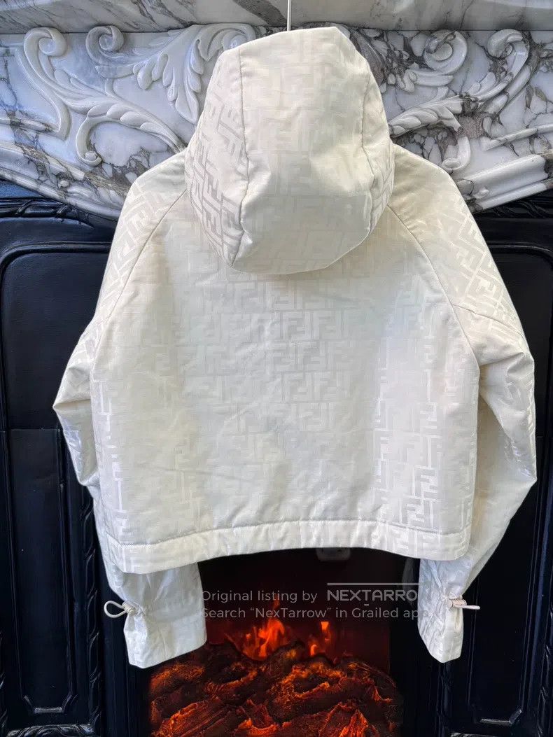 Fendi Fendi FW23 Logo Letter Full Print Hooded Zipper Jacket Coa Size S / US 4 / IT 40 - 5 Thumbnail