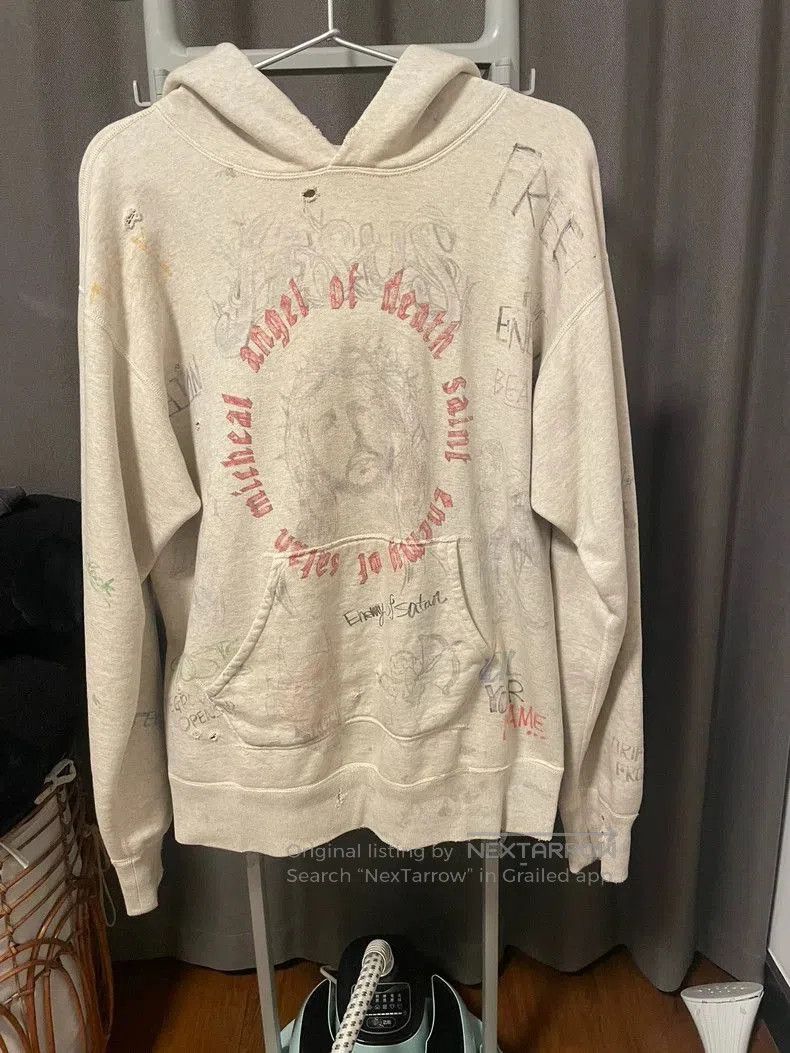 Vintage Saint Michael Graffiti Hoodie.