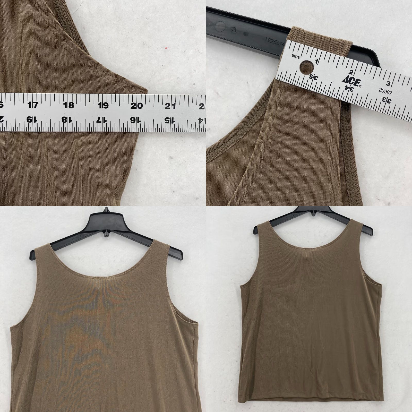 Vintage Chico's Easywear Timeless Tank Top Women's 3 Brown Stretch Slinky Knit Casual Size XL / US 12-14 / IT 48-50 - 8 Thumbnail
