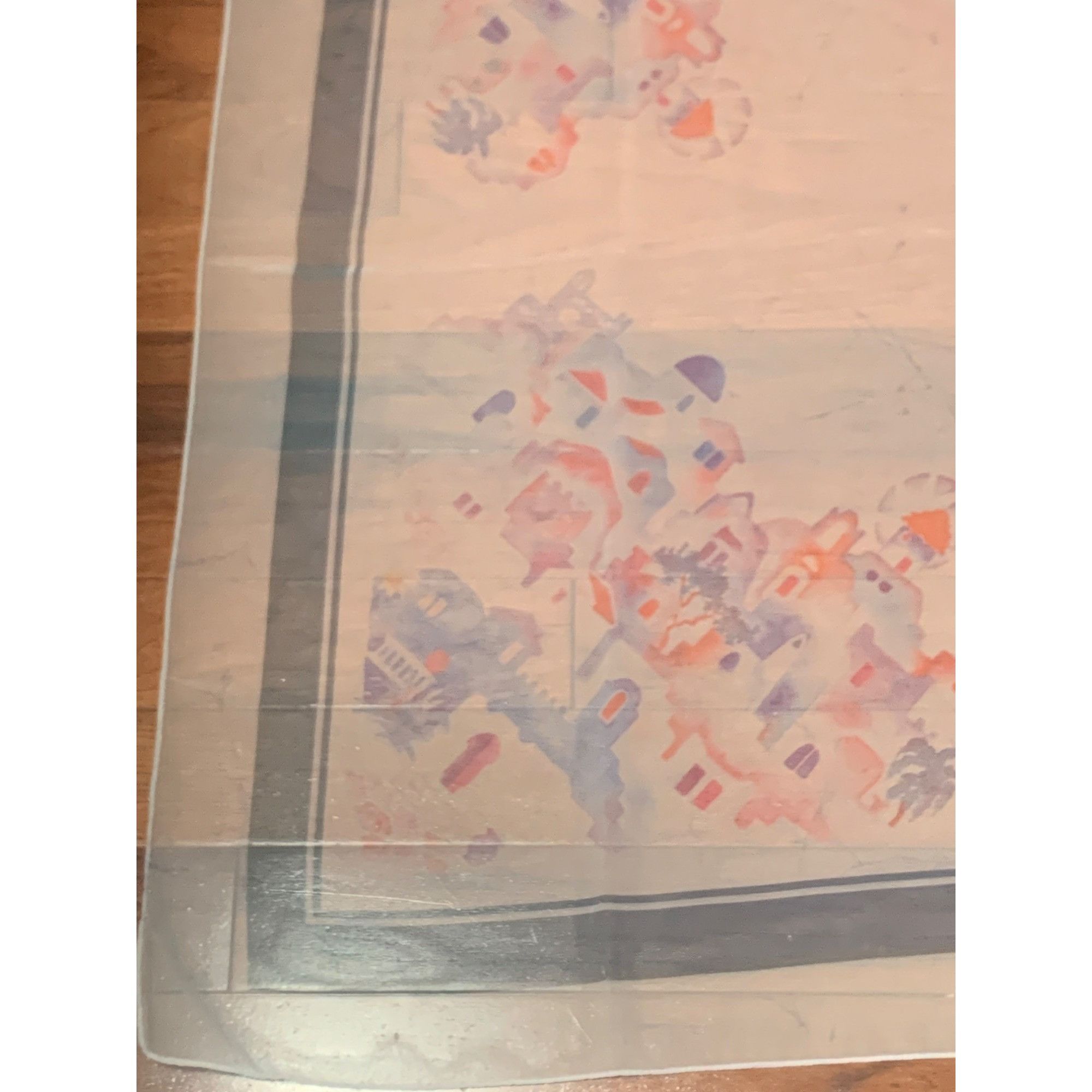 Vintage Vintage Itadi Abstract Print Sheer Scarf 29" x 29" Size ONE SIZE - 6 Thumbnail