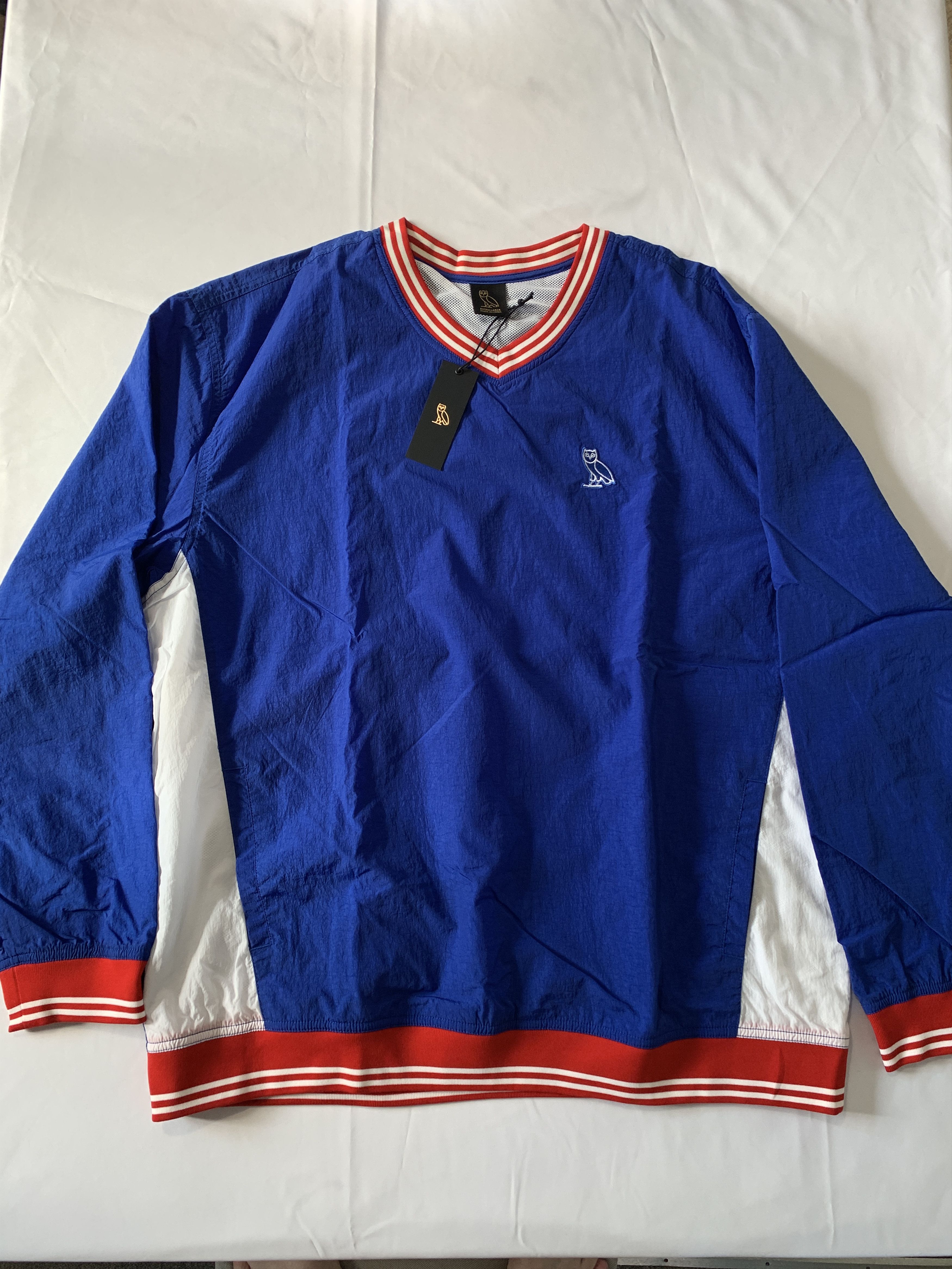 Drake *RARE* OVO V-Neck Pullover Windbreaker Size US XL / EU 56 / 4 - 2 Thumbnail