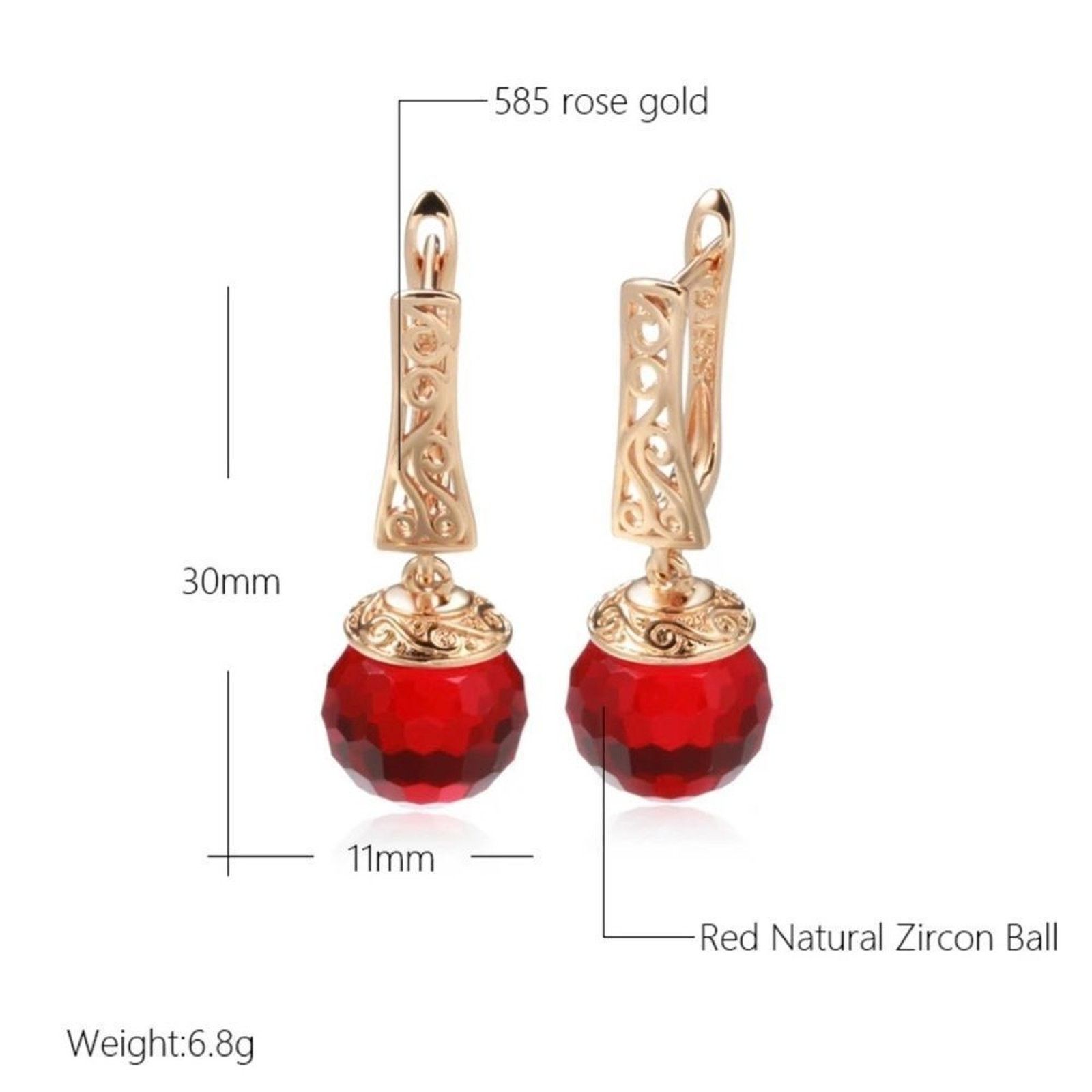 Other New Gorgeous Rose Gold Plated Ball Bride Drop Earrings Size ONE SIZE - 3 Thumbnail