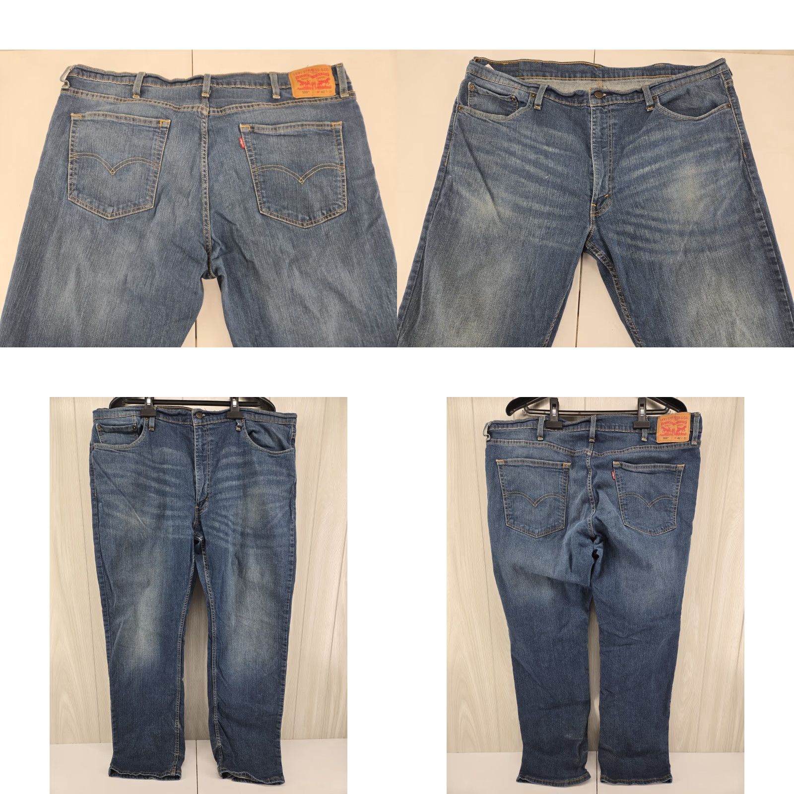 Levi's VINTAGE? No. Levi's 559 Jeans 42x32 Blue Dark Wash Denim Pants Mens Regular 42 Inseam 32 Leg Opening 9" 5-Pocket Design Size US 42 / EU 58 - 8 Thumbnail