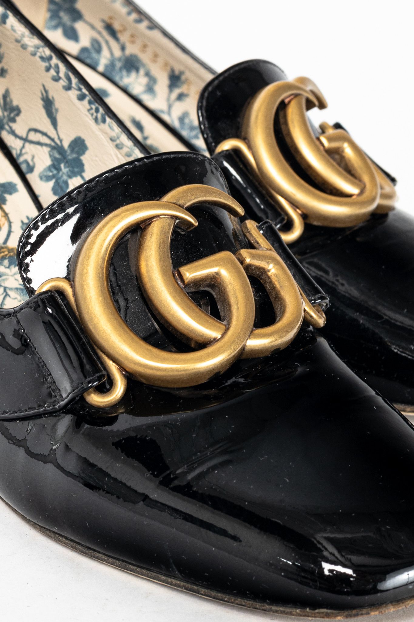 Gucci Gucci Victoire Black Patent-Leather GG Loafer Pumps Size US 4.5 / IT 34.5 - 7 Thumbnail