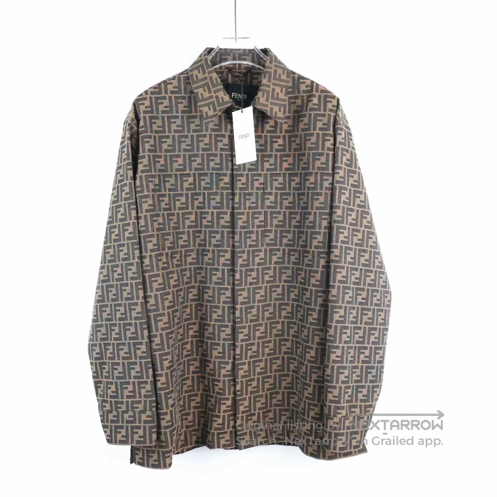 Fendi fendi ss22 logo print polo jacket. Size US L / EU 52-54 / 3 - 1 Thumbnail