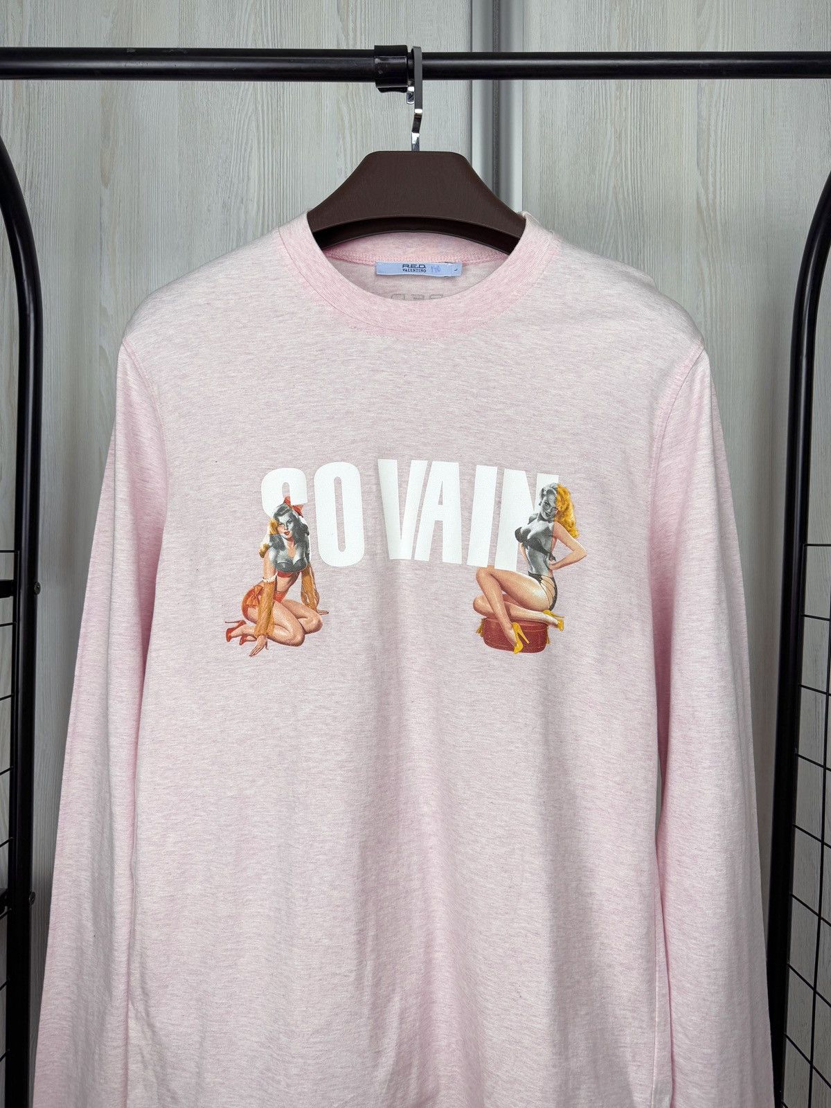 Valentino Red Valentino ‘So Vain’ graphic print pink long sleeve tee Size US L / EU 52-54 / 3 - 3 Thumbnail