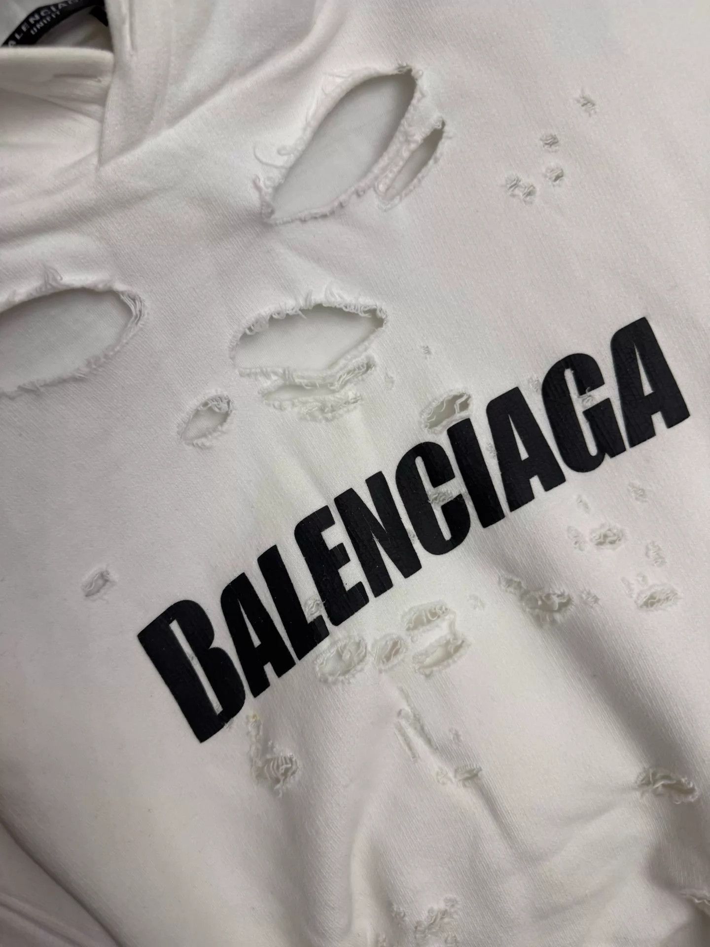 Balenciaga Balenciaga OS Hoodie S (L) Big Logo Distressed Size US S / EU 44-46 / 1 - 3 Thumbnail