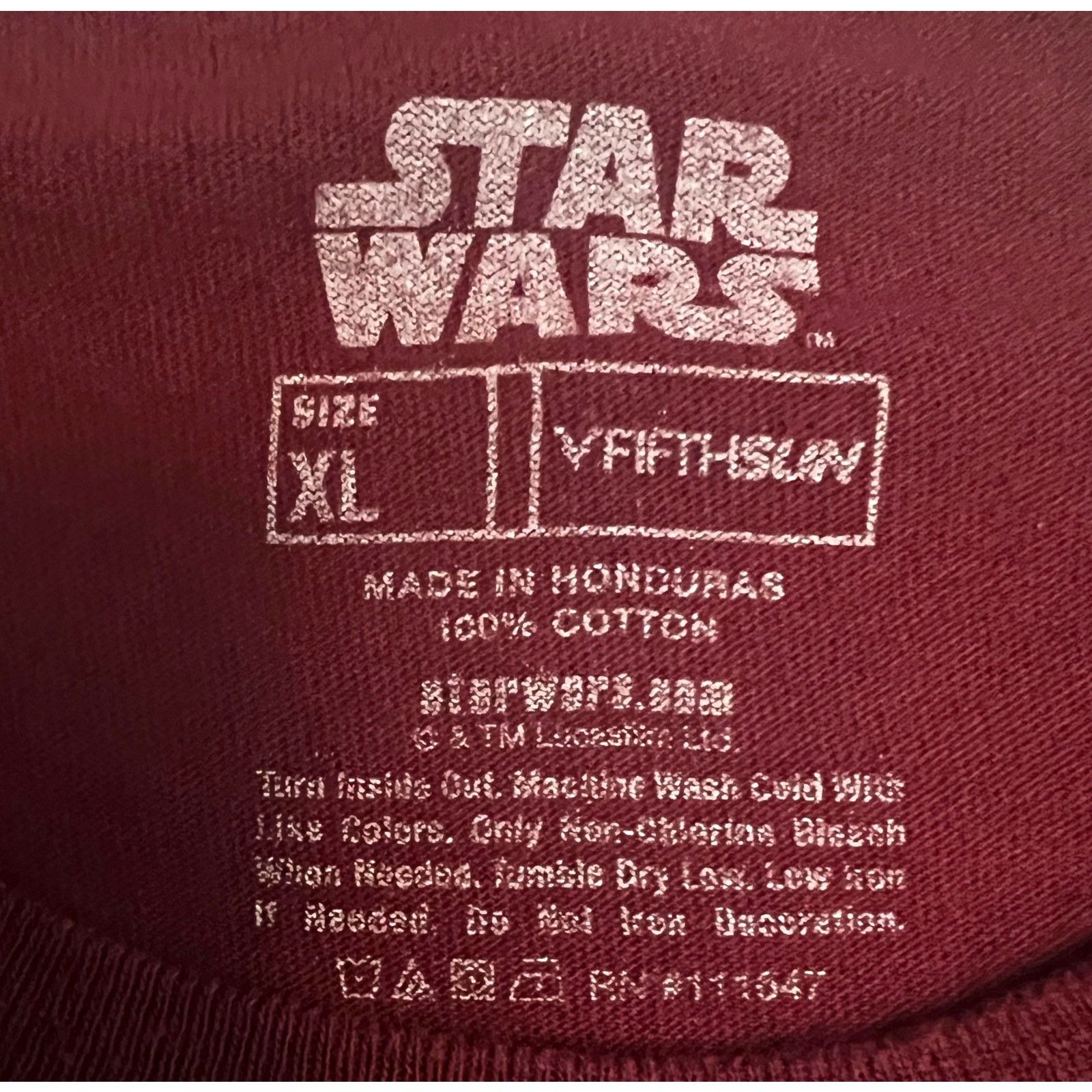 Star Wars Star Wars Darth Vader Graphic T-Shirt XL Maroon Sithlord Tee Size US XL / EU 56 / 4 - 3 Thumbnail