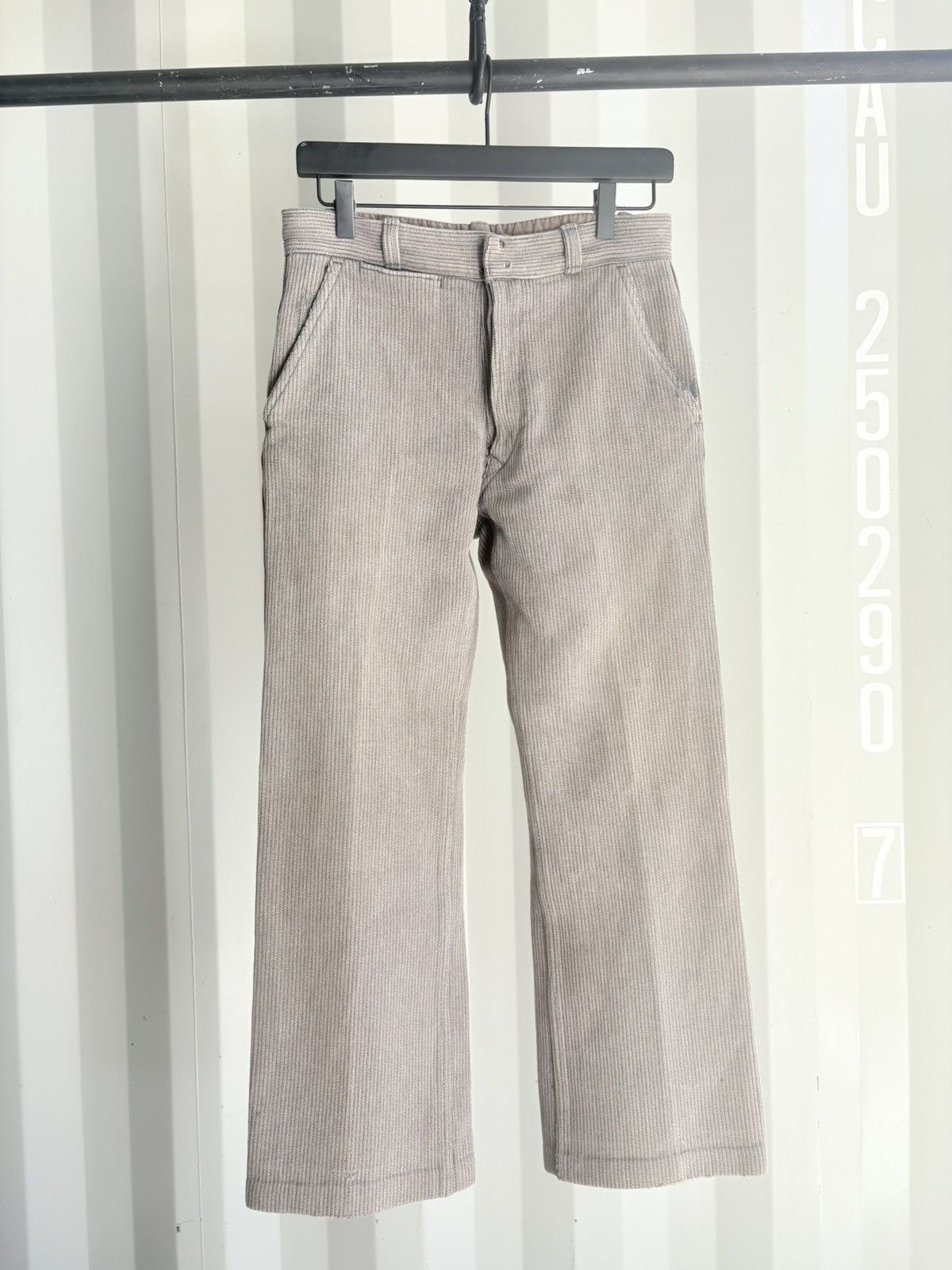 Vintage French Chore Pants Workwear Distressed Sun Faded ERD grunge Size US 29 - 1 Thumbnail