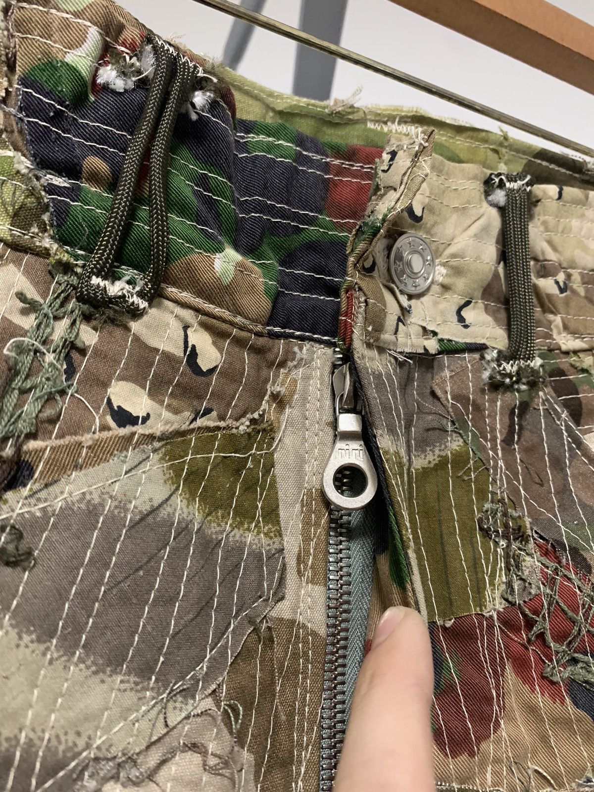 Vintage Bizzrad Patchwork Camo Cargo Shorts Size US 36 / EU 52 - 4 Thumbnail