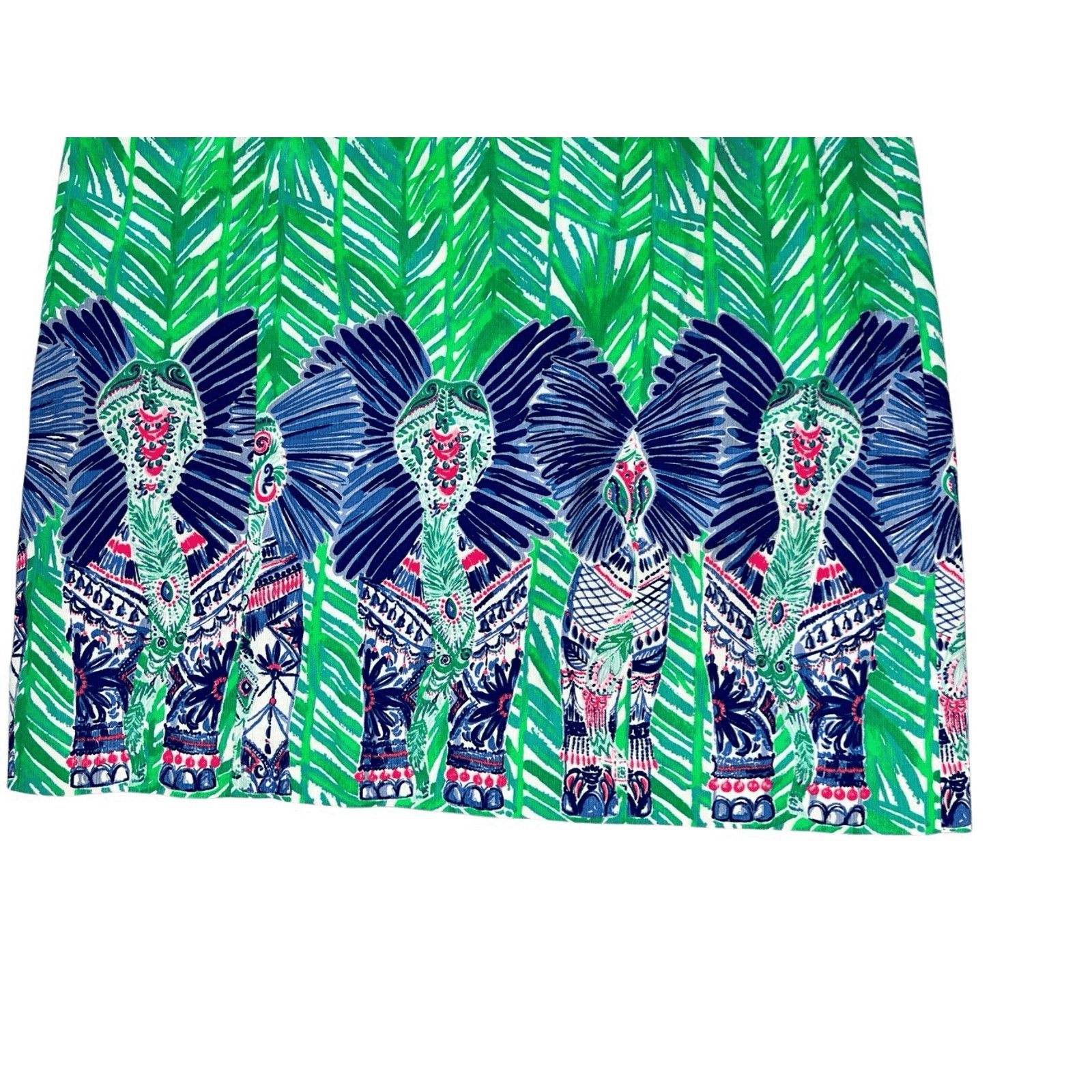 Lilly Pulitzer Lilly Pulitzer Tandie Shift Dress Green Elephants 10 Coastal Size L / US 10 / IT 46 - 4 Thumbnail