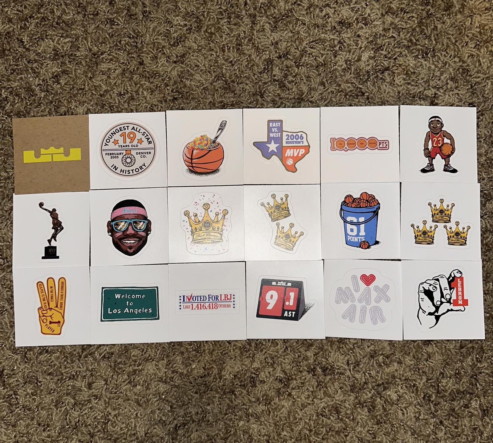 Nike Rare Unreleased Nike Lebron James Career Highlights Sticker Pack Size ONE SIZE - 1 Thumbnail