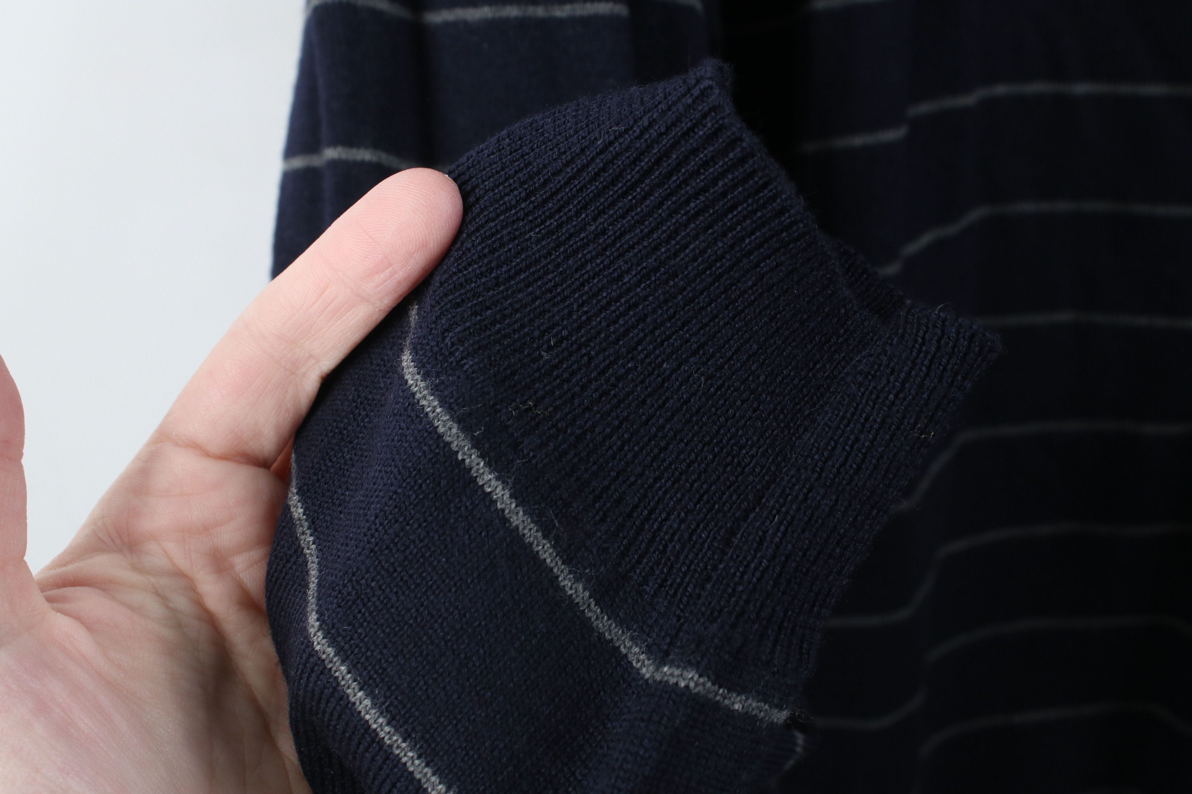 Eddie Bauer Vintage 90s Eddie Bauer Knit Striped Collared Sweater Blue Size US XL / EU 56 / 4 - 8 Thumbnail