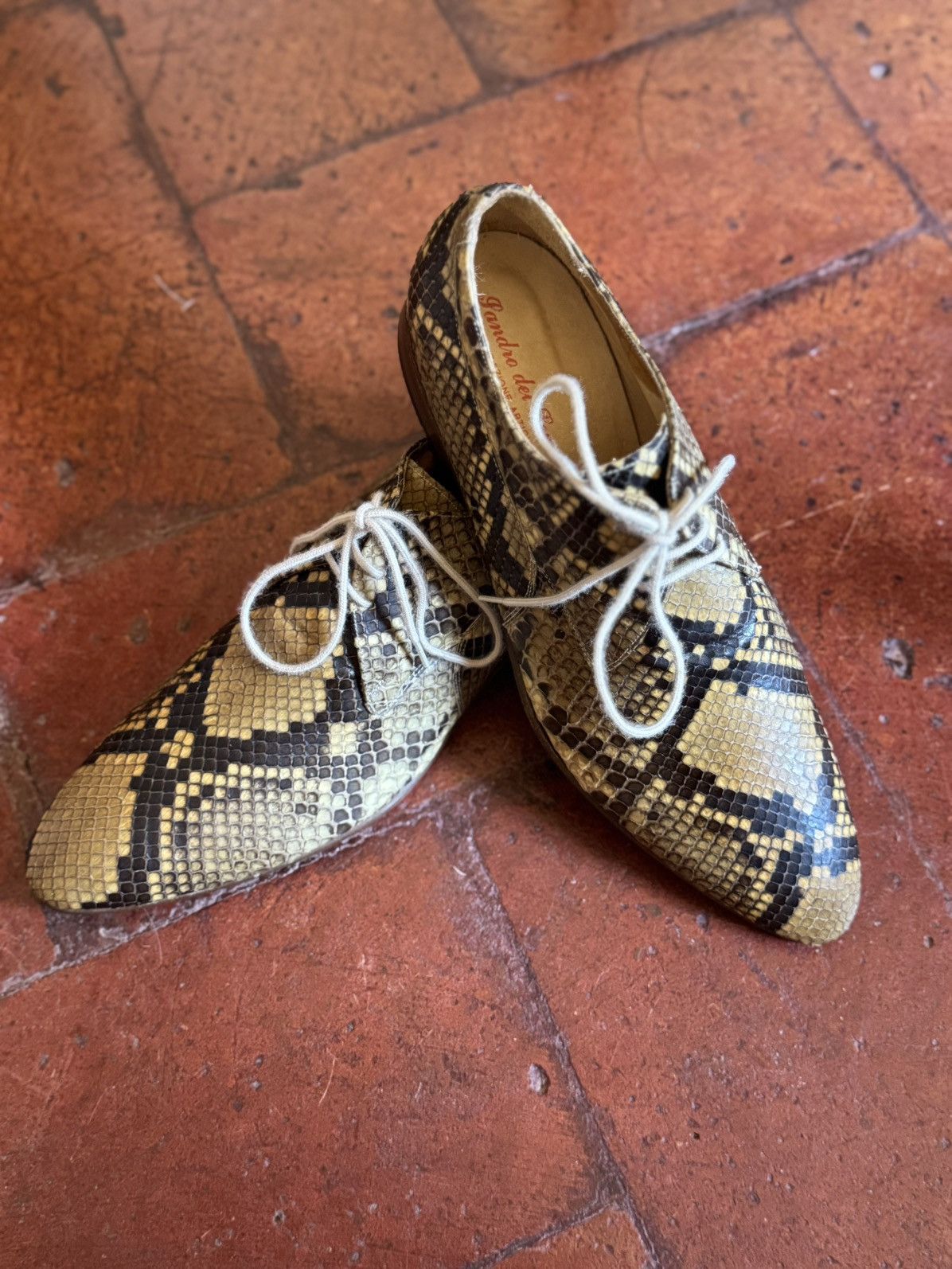 Handmade andmade Python Lace-Up Shoes – Rare Piece Size US 8 / EU 41 - 8 Thumbnail