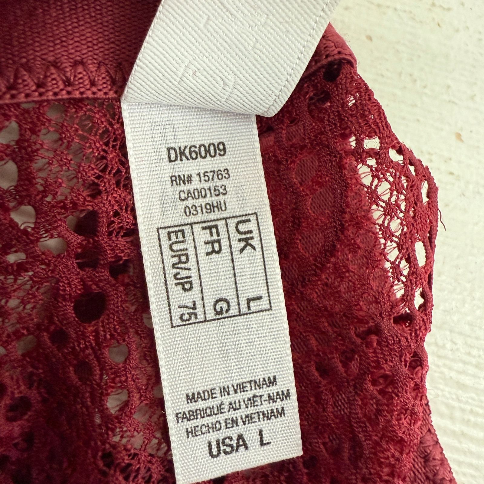 DKNY DKNY Mixed Cases Lace & Mesh Romper Crimson Womens Large Size ONE SIZE - 7 Thumbnail