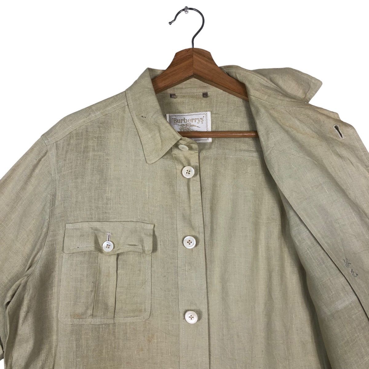 Burberry 🔥Vintage Burberrys Multi Pocket Cargo Short Sleeve Jacket Size US M / EU 48-50 / 2 - 9 Thumbnail