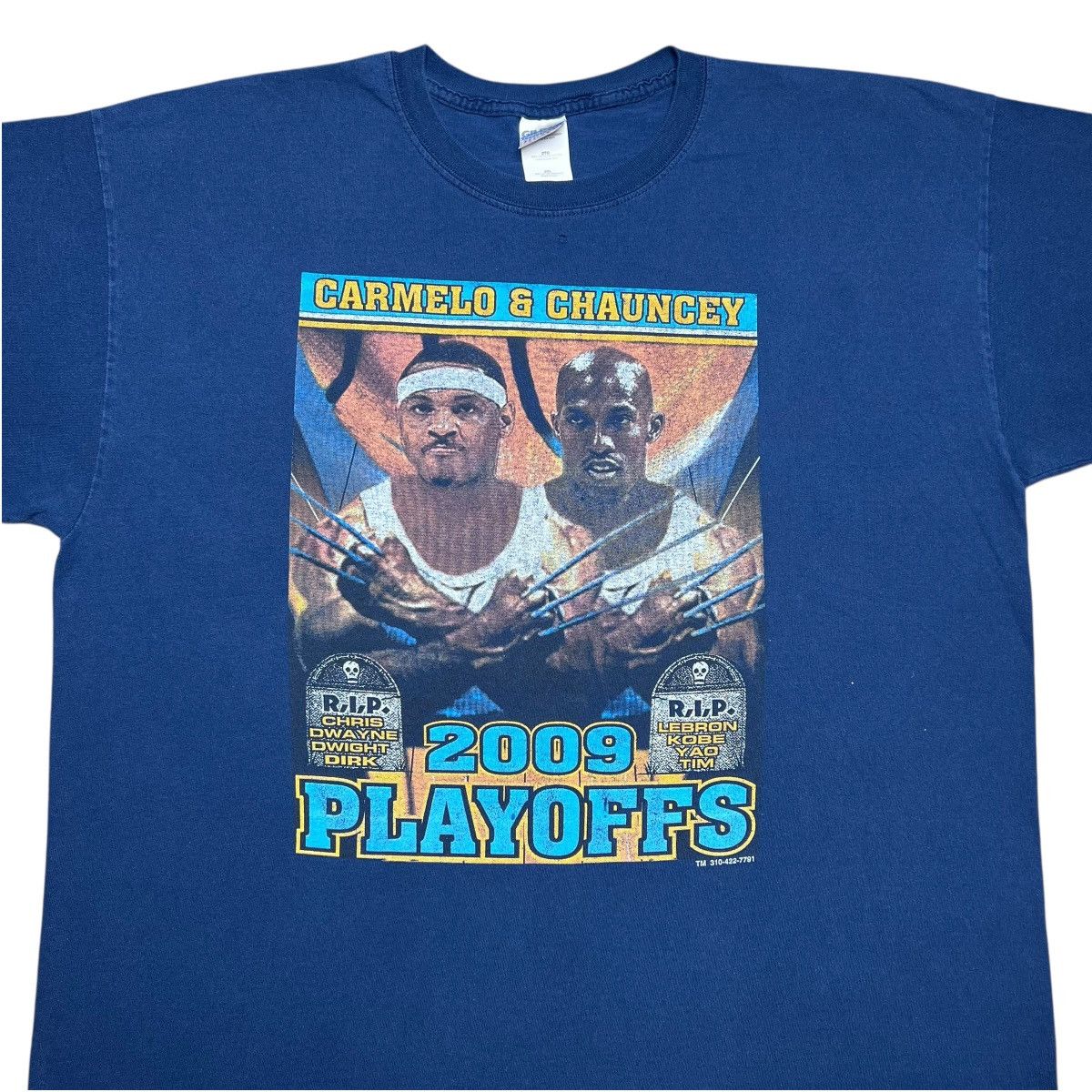 NBA 2009 Denver Nuggets Playoffs Carmelo Chauncey Wolverine Tee Size US XXL / EU 58 / 5 - 5 Thumbnail