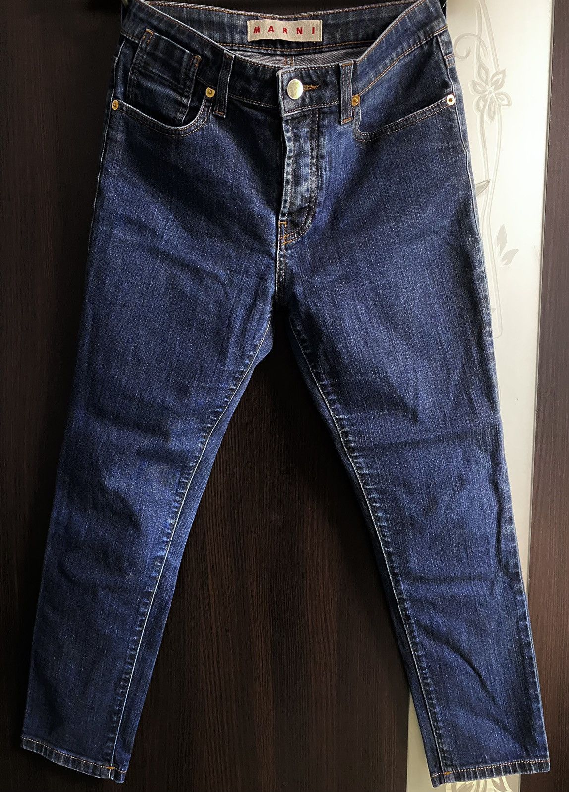 Marni Womens Marni Skinny Fit Navy Cotton Stretchy Jeans Denim Lux Size 25" / US 0 / IT 36 - 4 Thumbnail