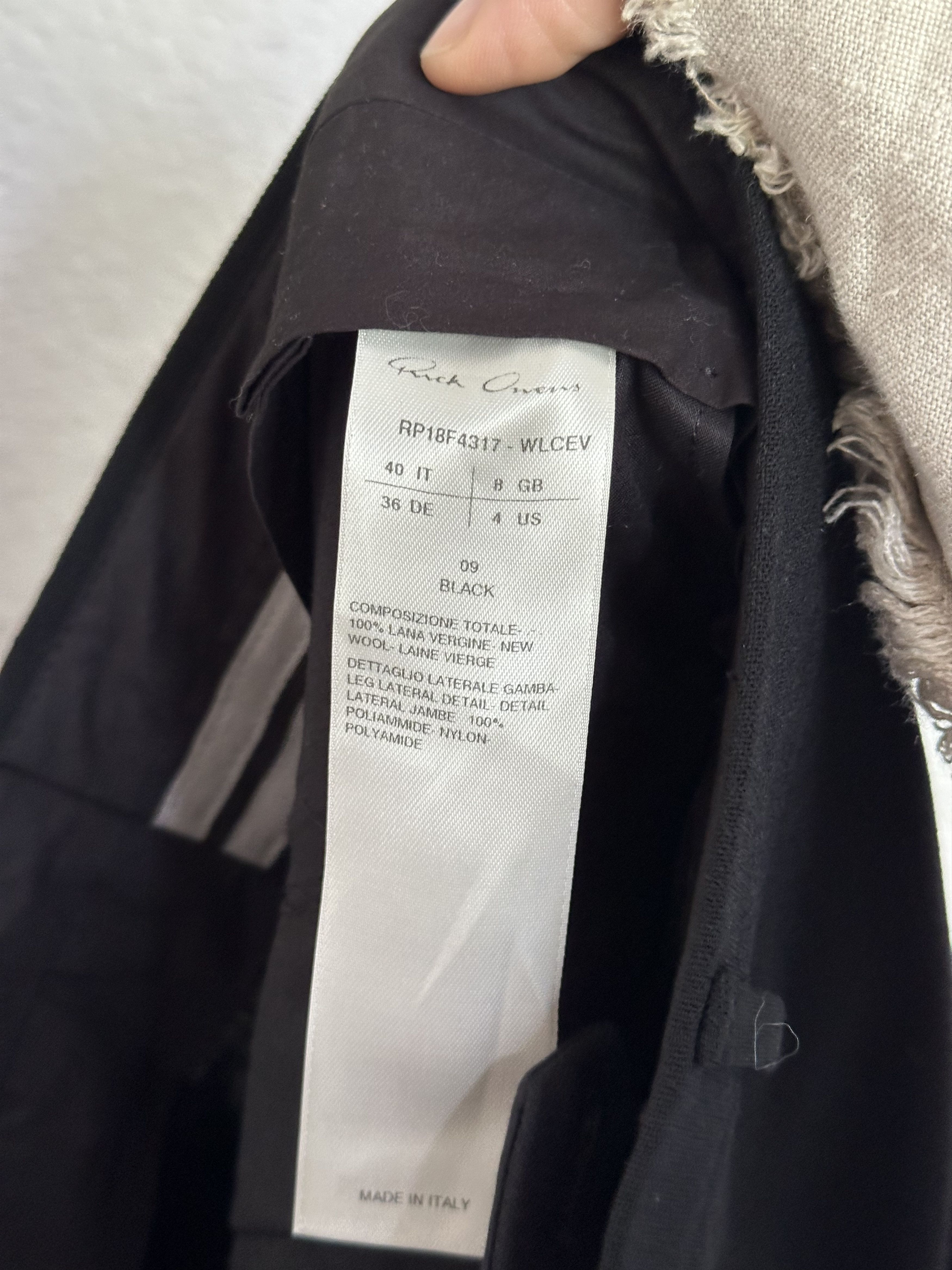 Rick Owens AW18 "SISYPHUS" Tailored Trousers Size US 28 / EU 44 - 3 Thumbnail